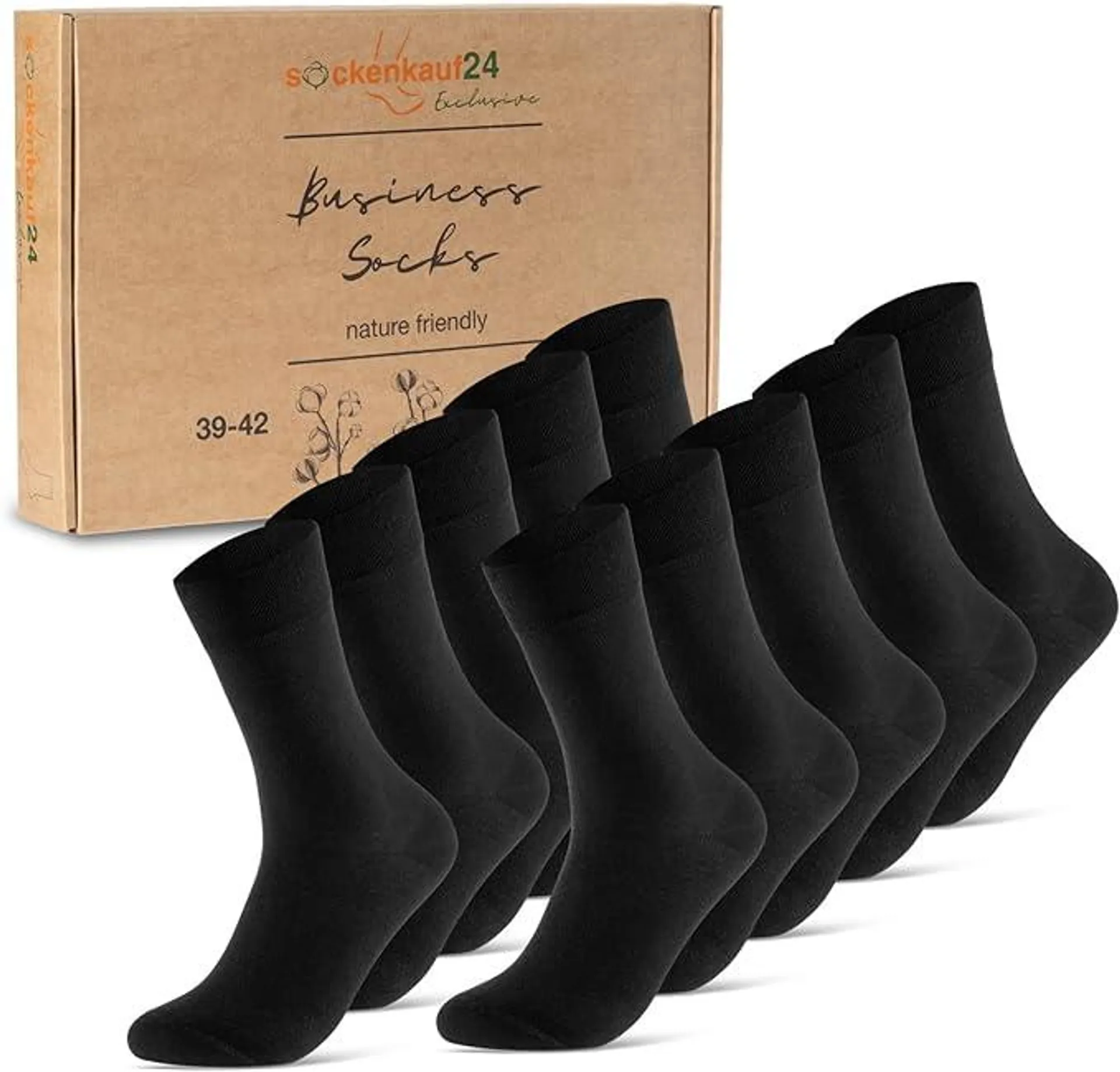 10 Paar Premium Socken Herren & Damen aus gekämmter Baumwolle mit Komfortbund ohne drückende Naht