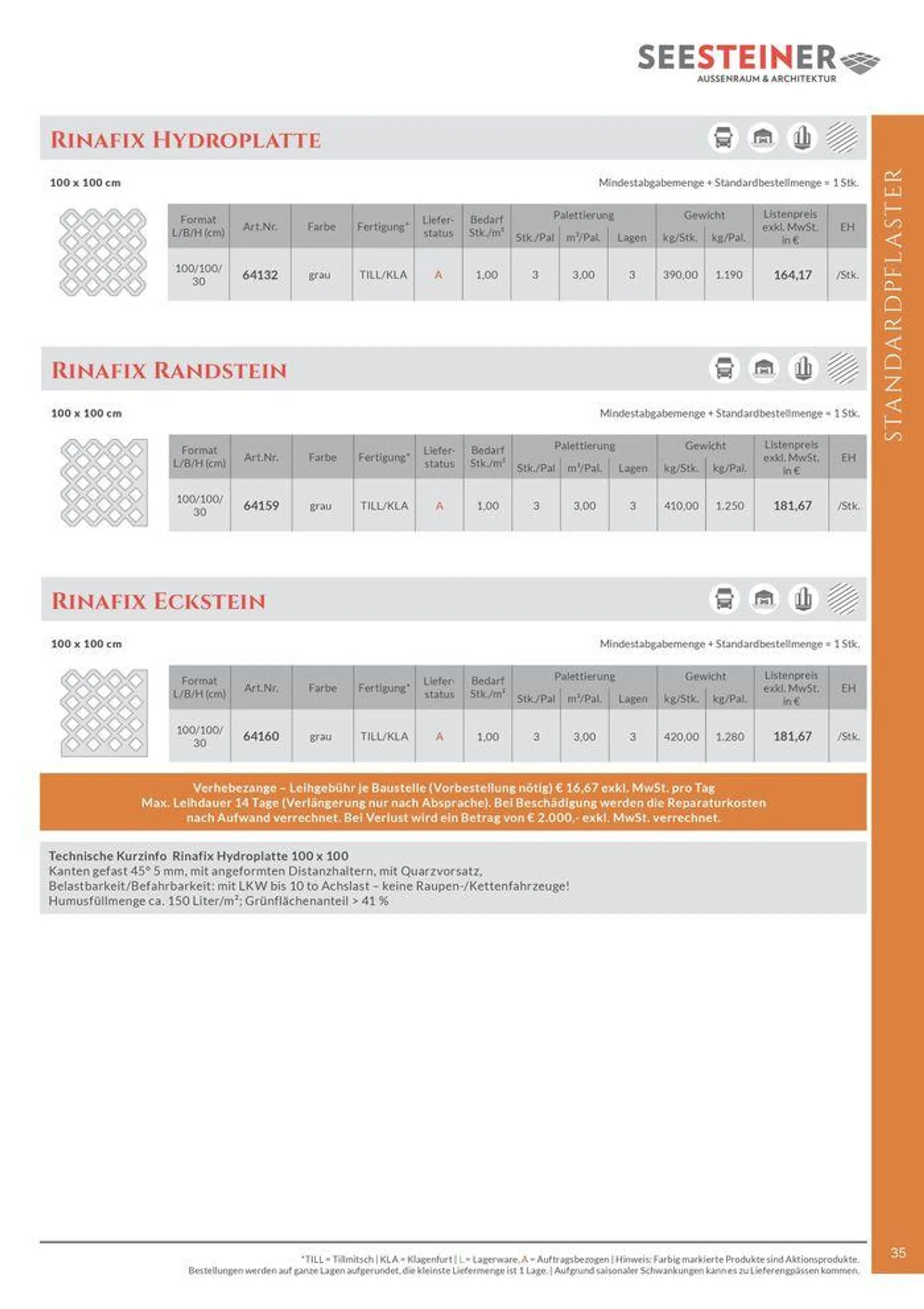 Preis Liste 2024 von 31. Mai bis 31. Dezember 2024 - Flugblätt seite  37