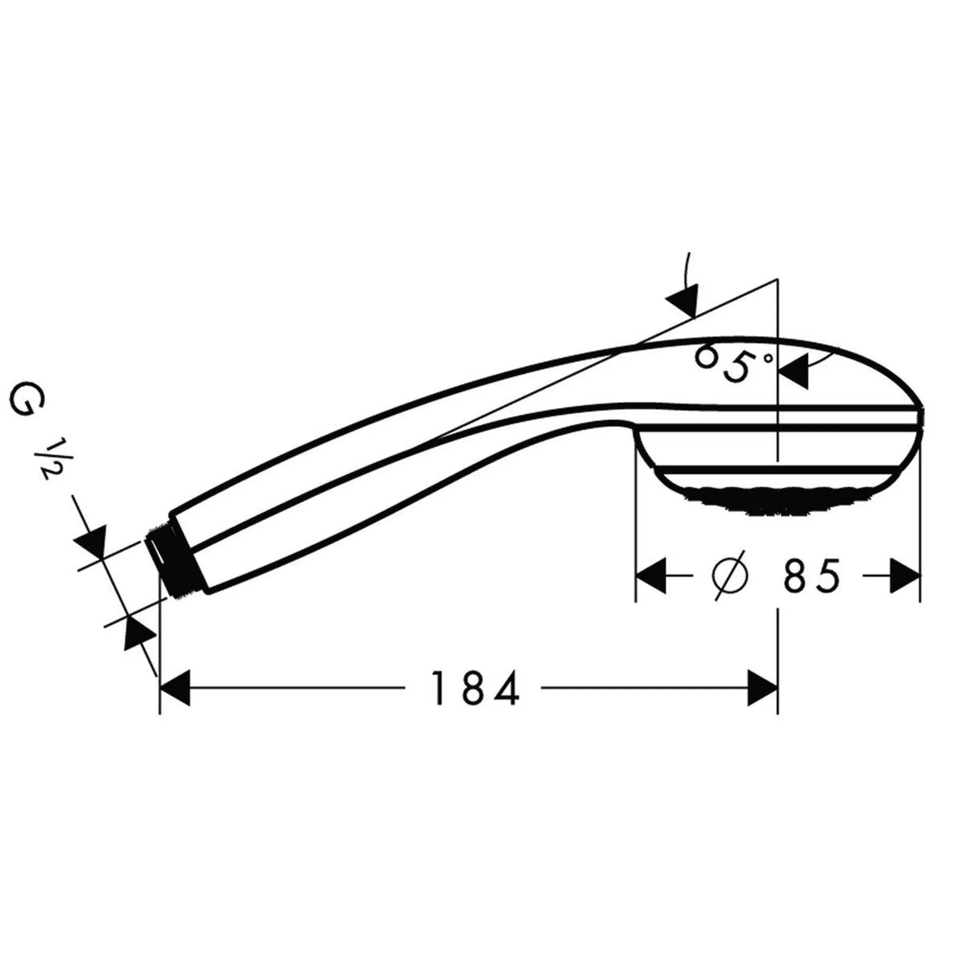 Hansgrohe Chrom 1 -Fach verstellbar Normalstrahl