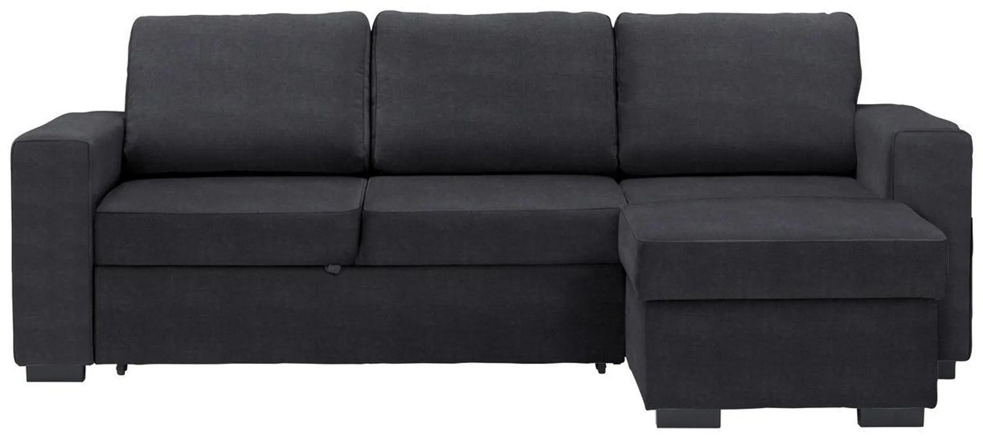 Carryhome ECKSOFA in Velours Anthrazit