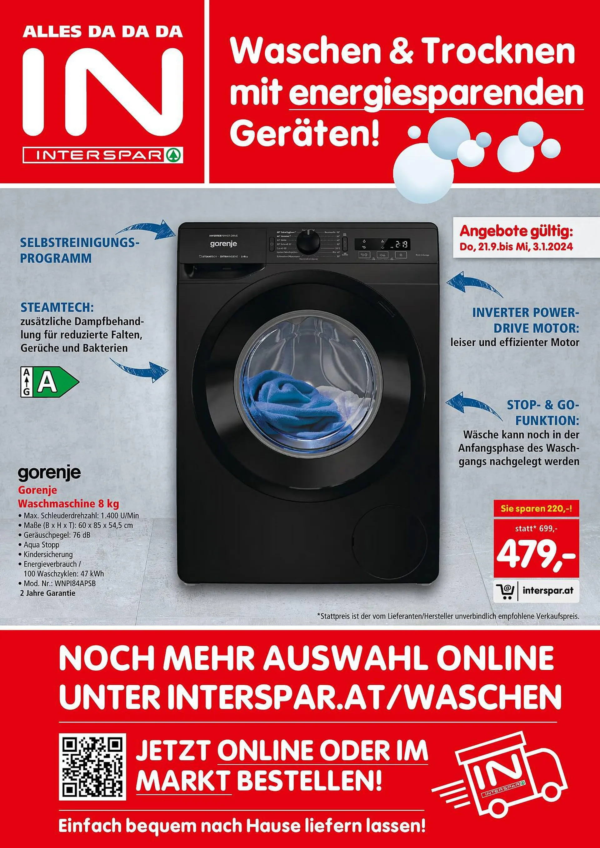 Interspar Flugblatt von 21. September bis 3. Oktober 2023 - Flugblätt seite  1