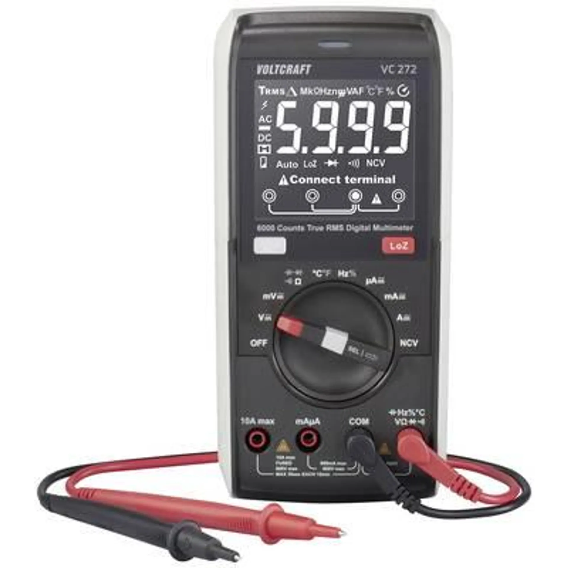 VOLTCRAFT VC272 Hand-Multimeter digital CAT III 600 V Anzeige (Counts): 6000