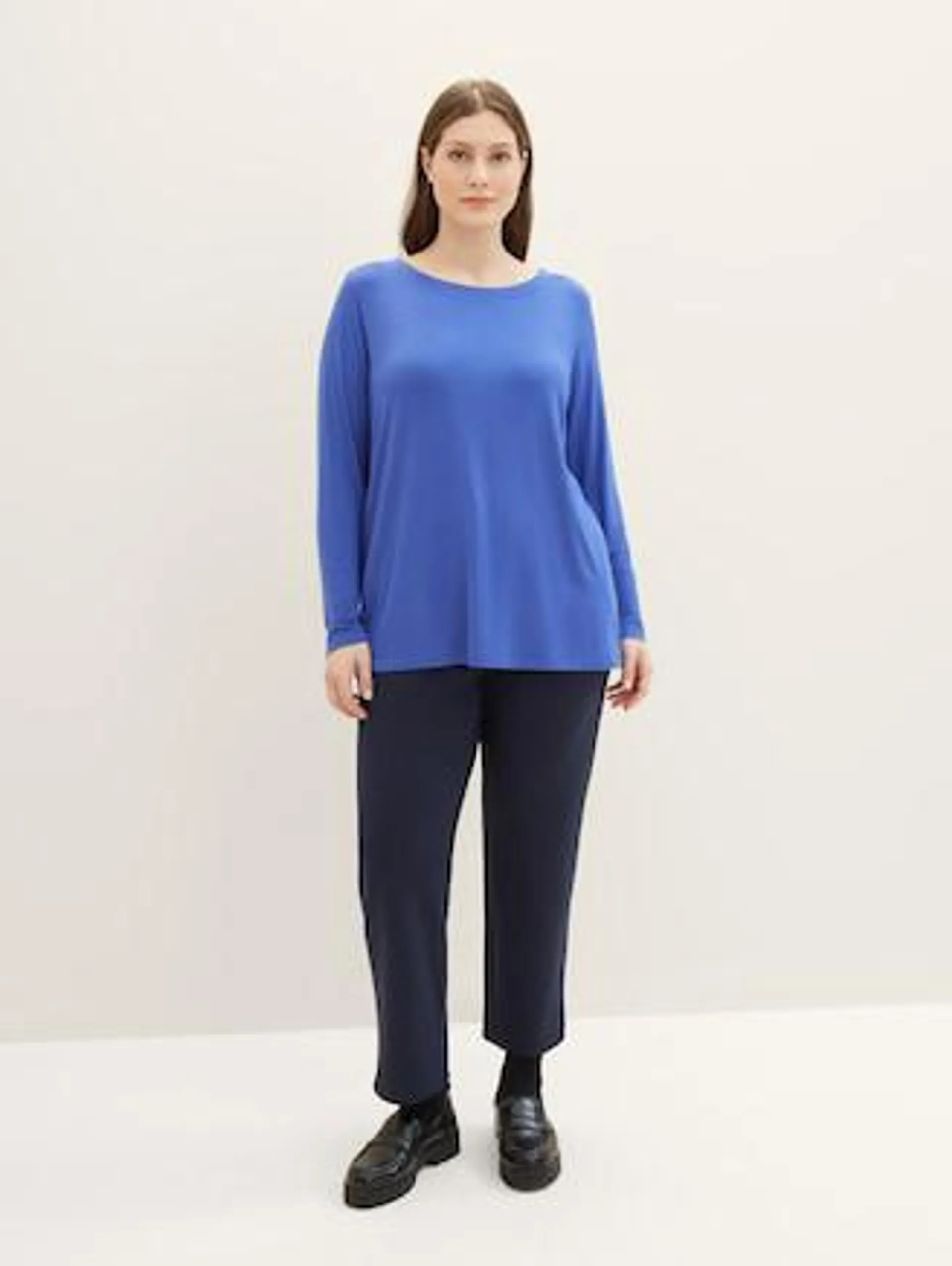 Plus - Straight cropped trousers