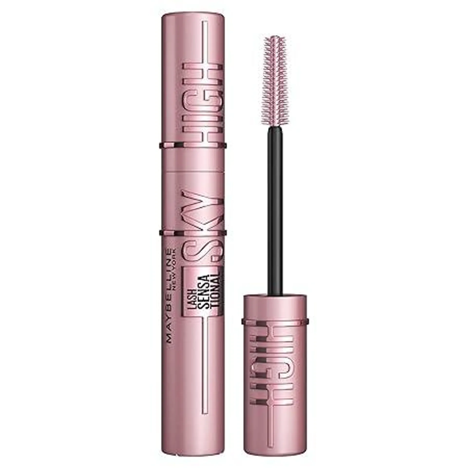 Maybelline New York Schwarze Wimperntusche für extrem lange Wimpern, Lash Sensational Sky High Mascara, Very Black, 7,2 ml