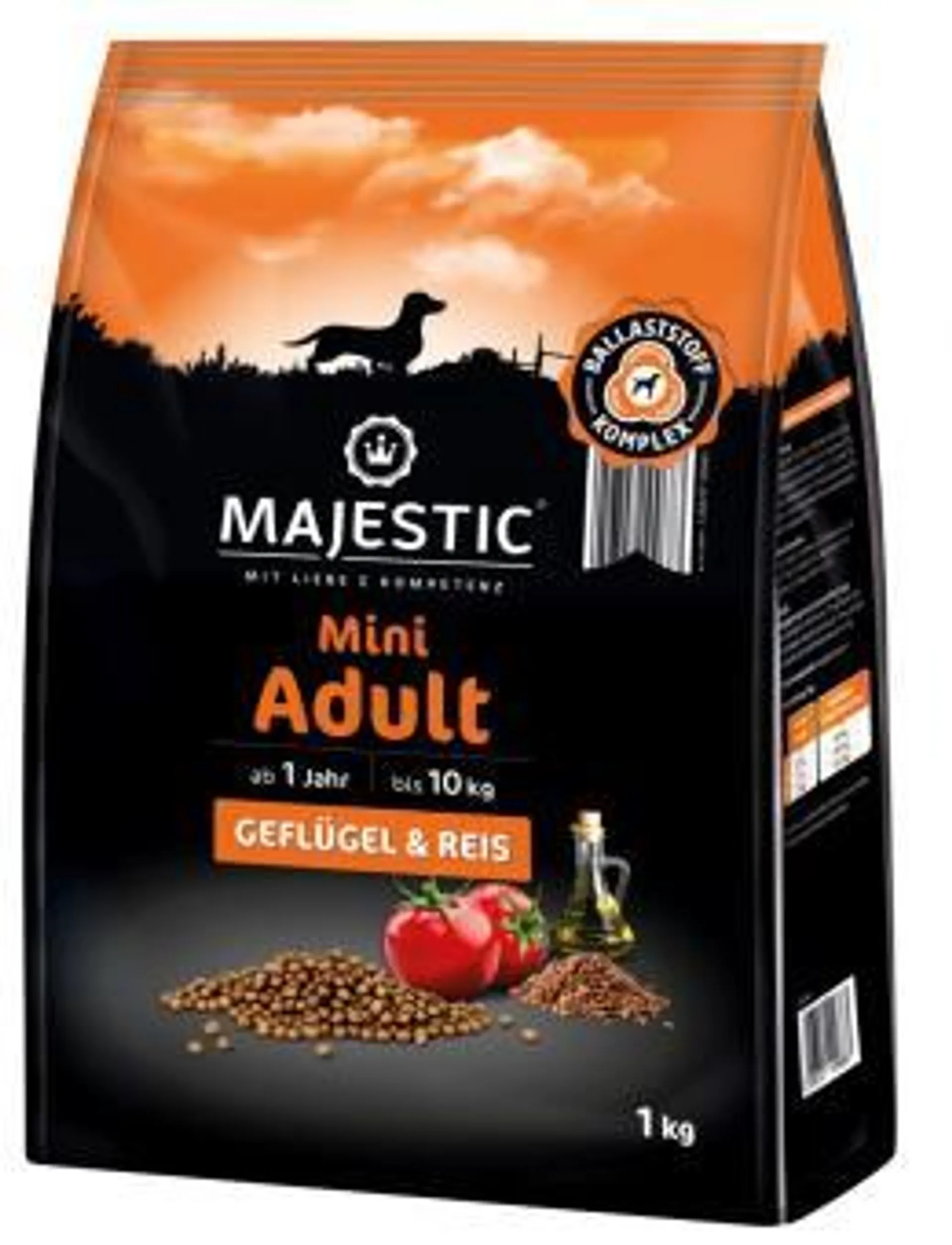 MAJESTIC Mini Adult 1kg mit Geflügel und Reis