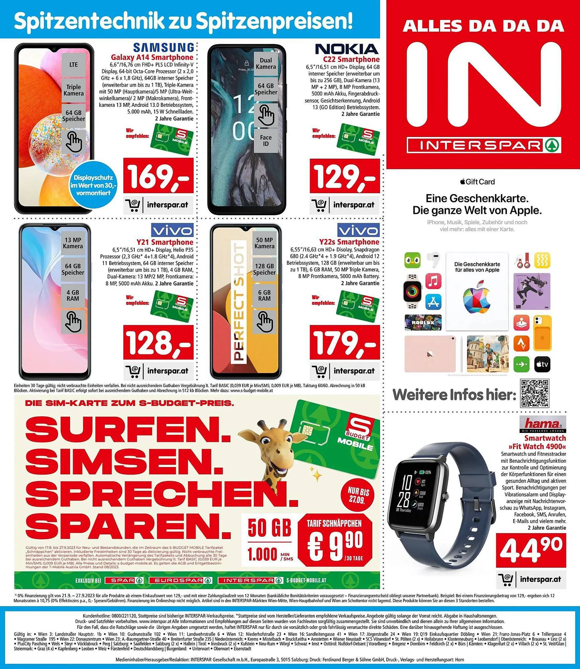 Interspar Flugblatt von 21. September bis 11. Oktober 2023 - Flugblätt seite  4