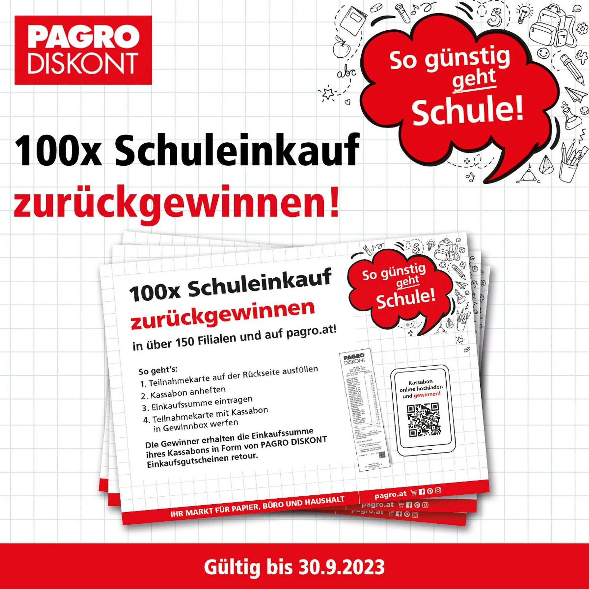 Pagro Diskont Flugblatt von 3. August bis 30. September 2023 - Flugblätt seite  1