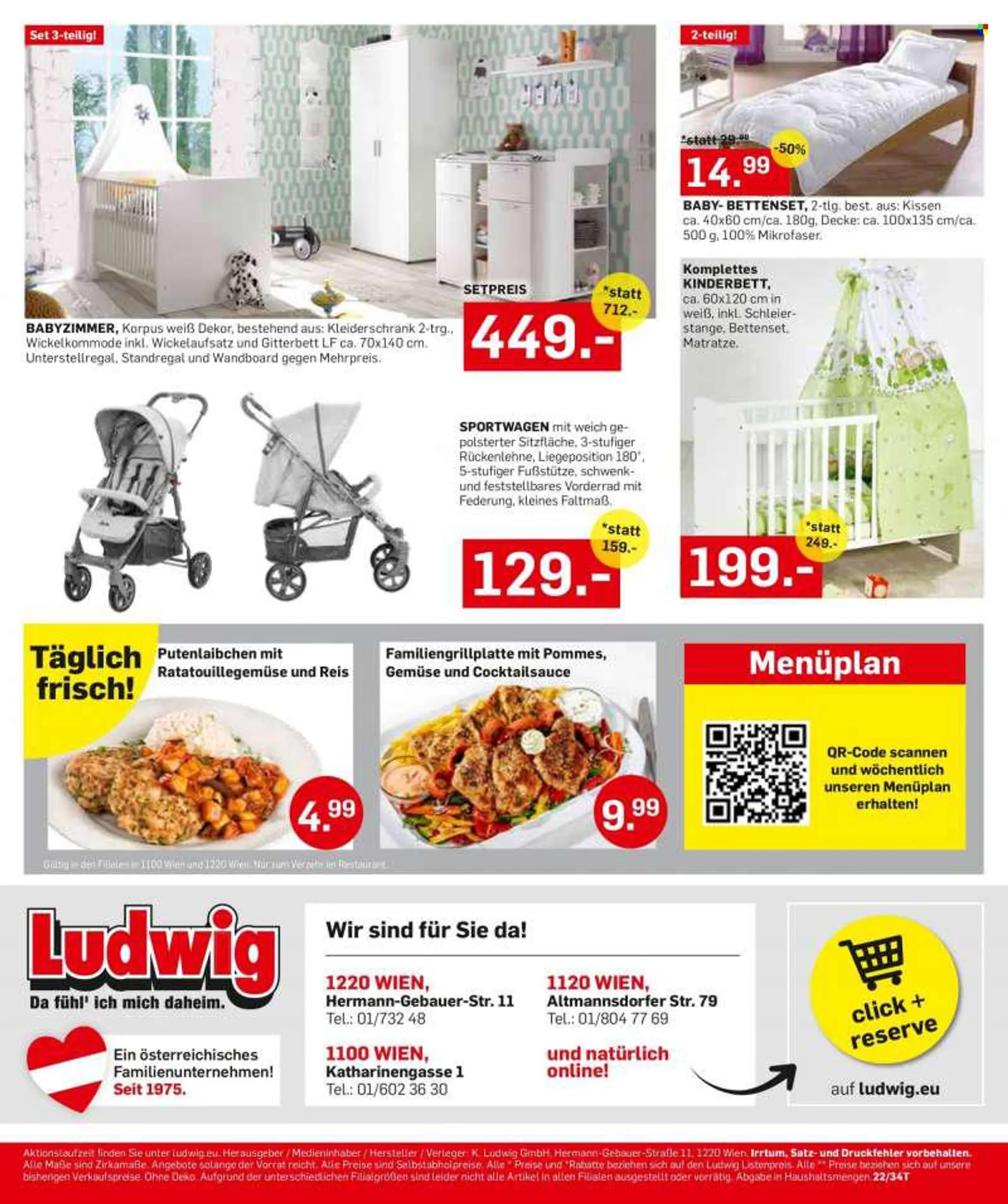 Angebote Möbel Ludwig - Verkaufsprodukte - Matratze, Kleiderschrank, Kinderbett, Kinder Bett, Wandboard, Kissen. Seite 20.