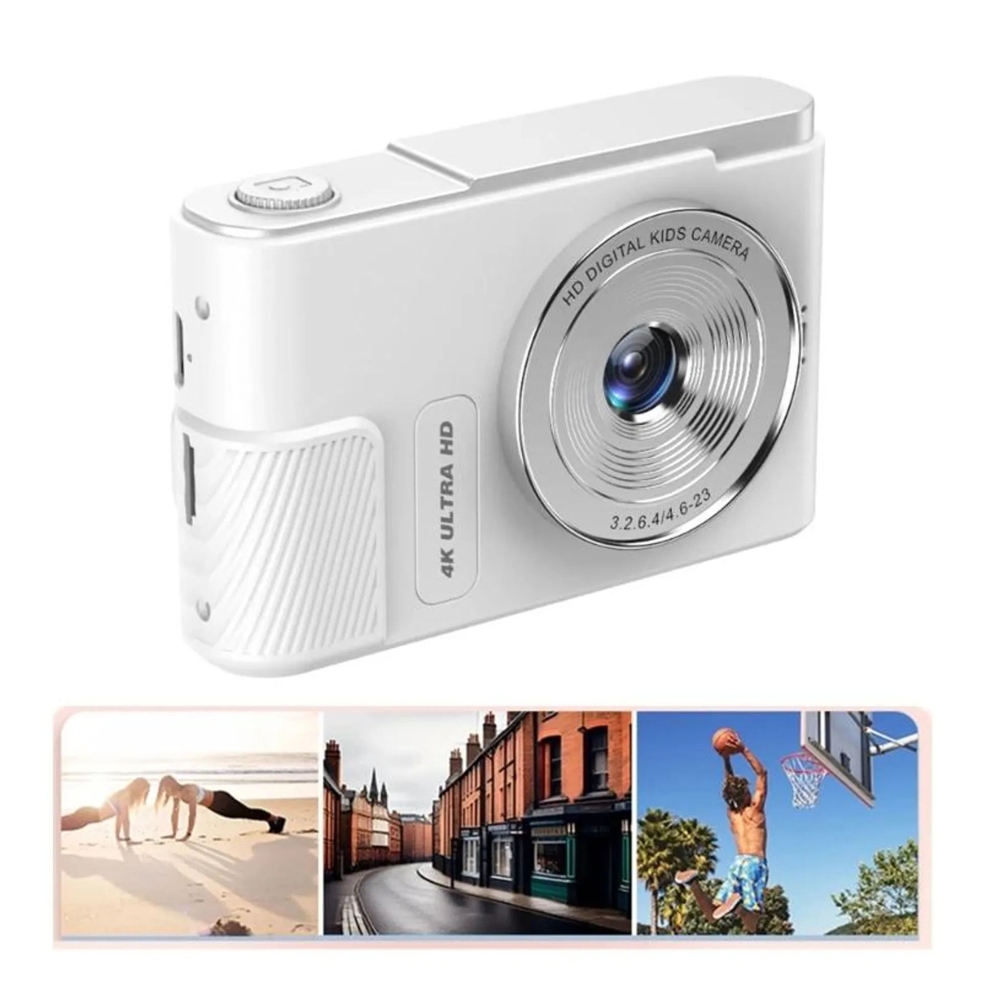 Kids Camera 44MP Lens 4K 3280x2160 TypeC Charge 800mAh Battery Digital Shoot Camera For Children Boys Girls Birthday Gift