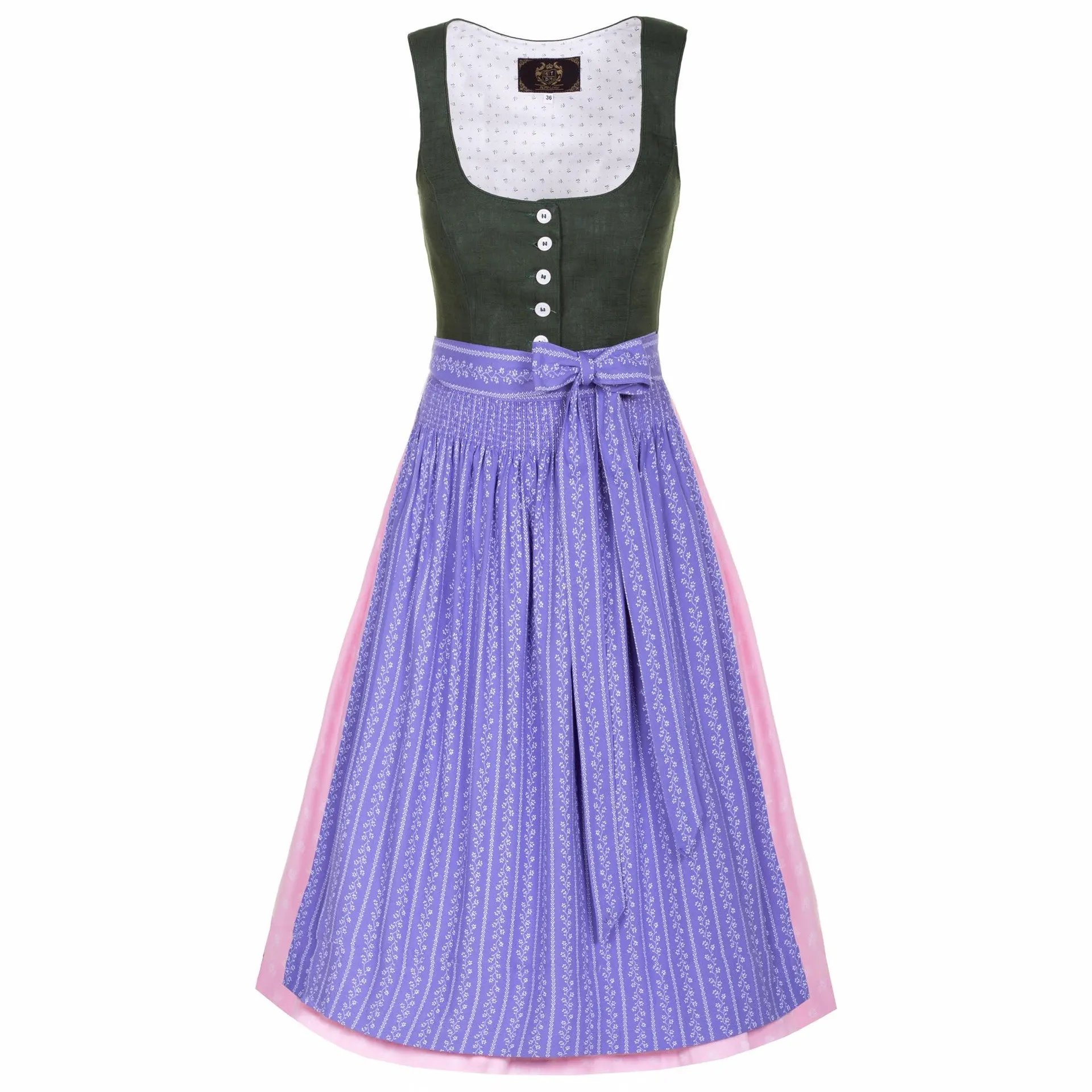 Damen Dirndl “Ausseer” (90 cm), Grün-Violett