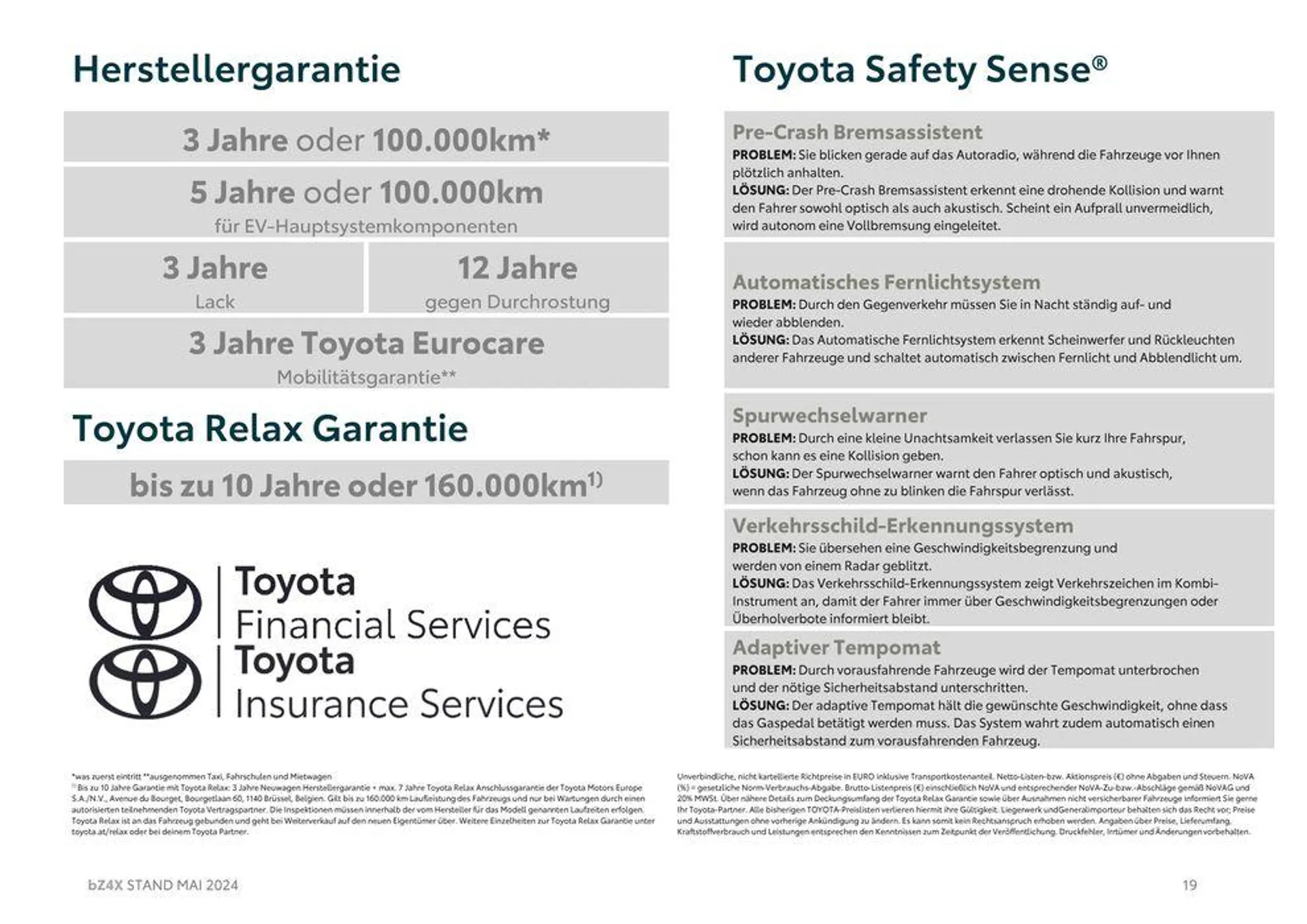 Toyota bZ4X  von 16. Mai bis 16. Mai 2025 - Flugblätt seite  19