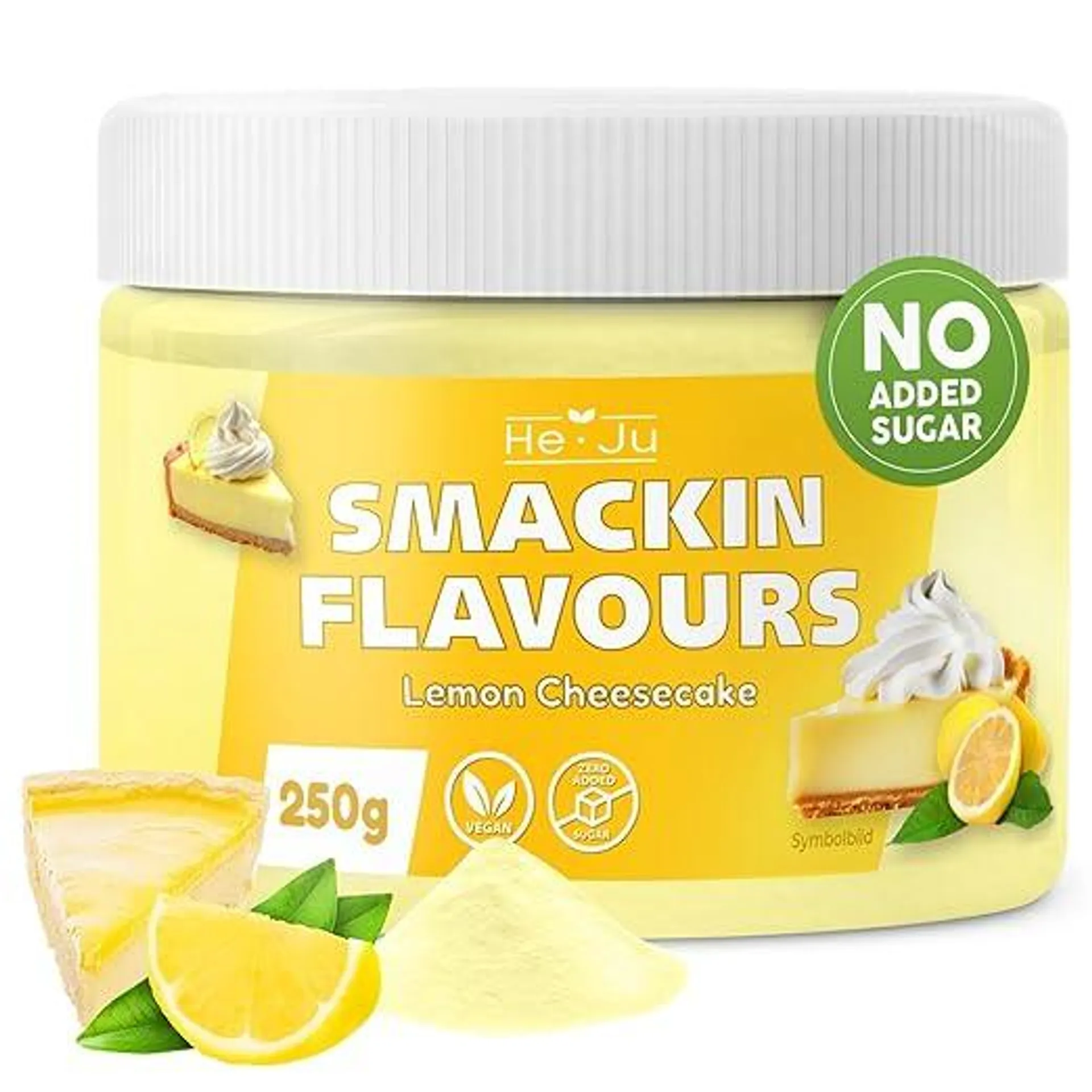 He-Ju Flavour Pulver Lemon Cheesecake, vegan, Lemon Cheesecake Geschmackspulver ohne Kalorien 1x250g