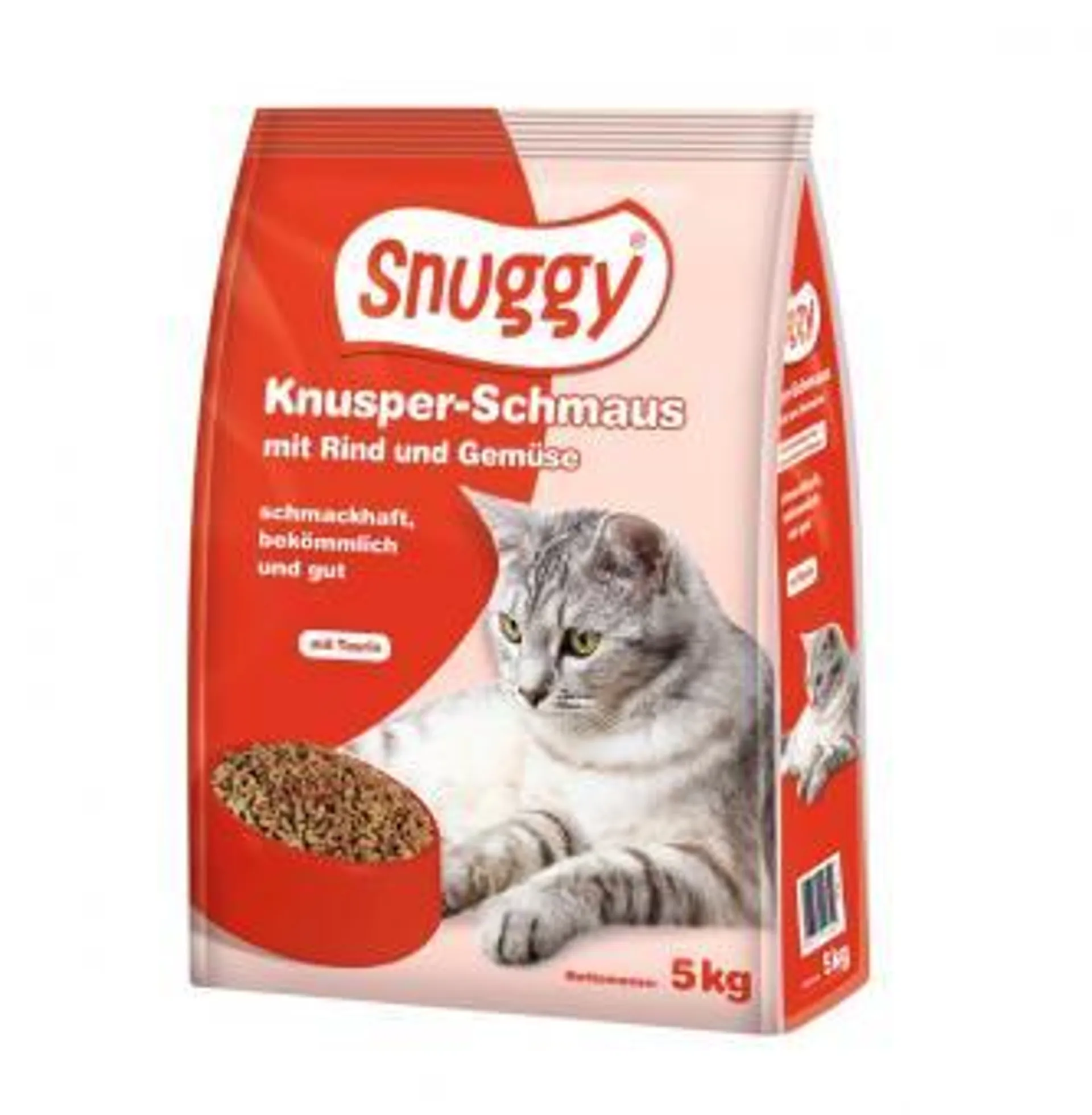 snuggy Katze Knusper-Schmaus 5kg Beutel mit Rind und Gemüse