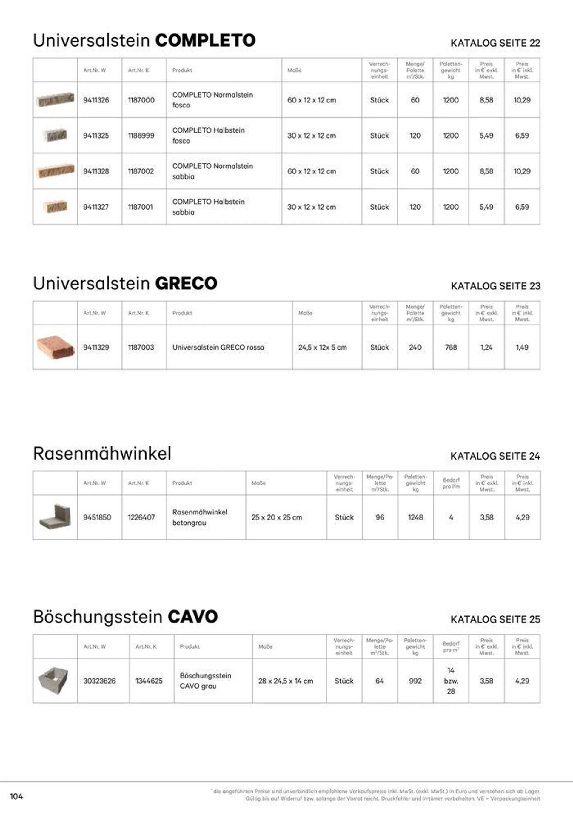 Casafino Katalog von 1. Februar bis 31. Dezember 2024 - Flugblätt seite  104