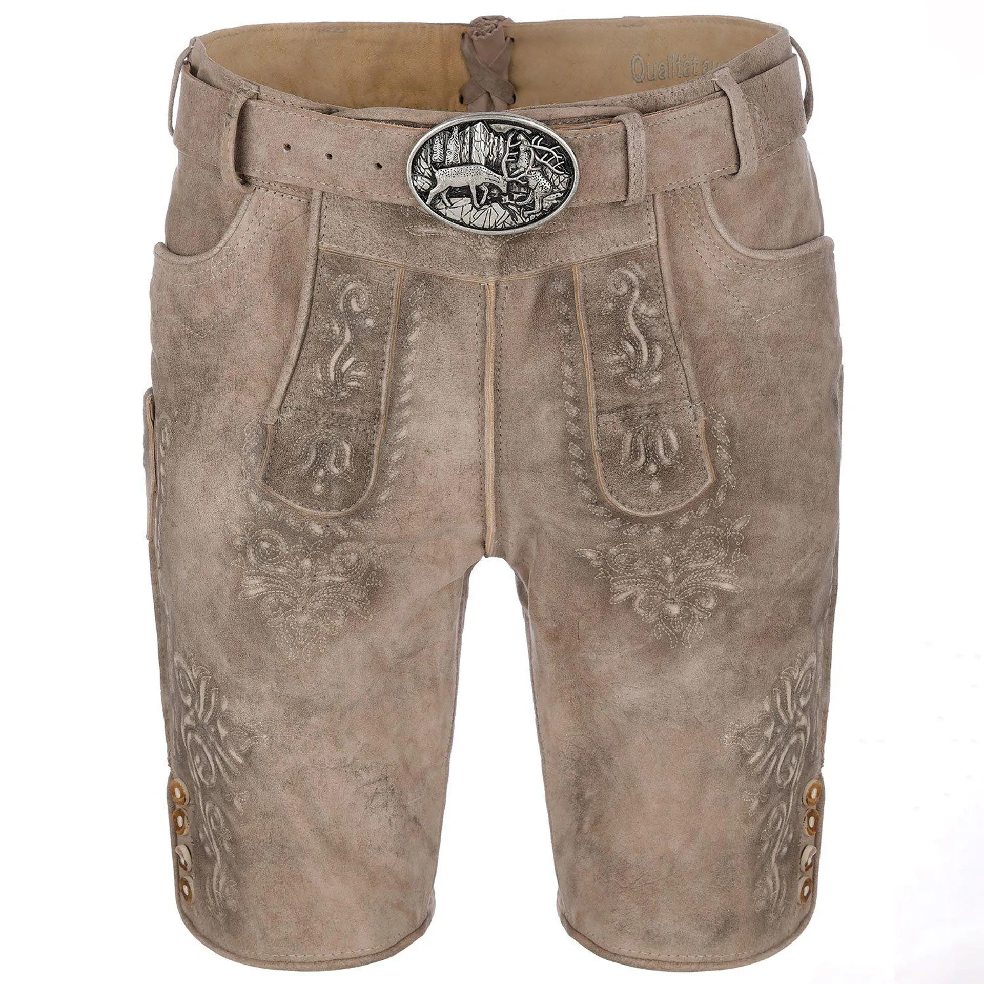 Herren Lederhose “Ludwig”, Grau