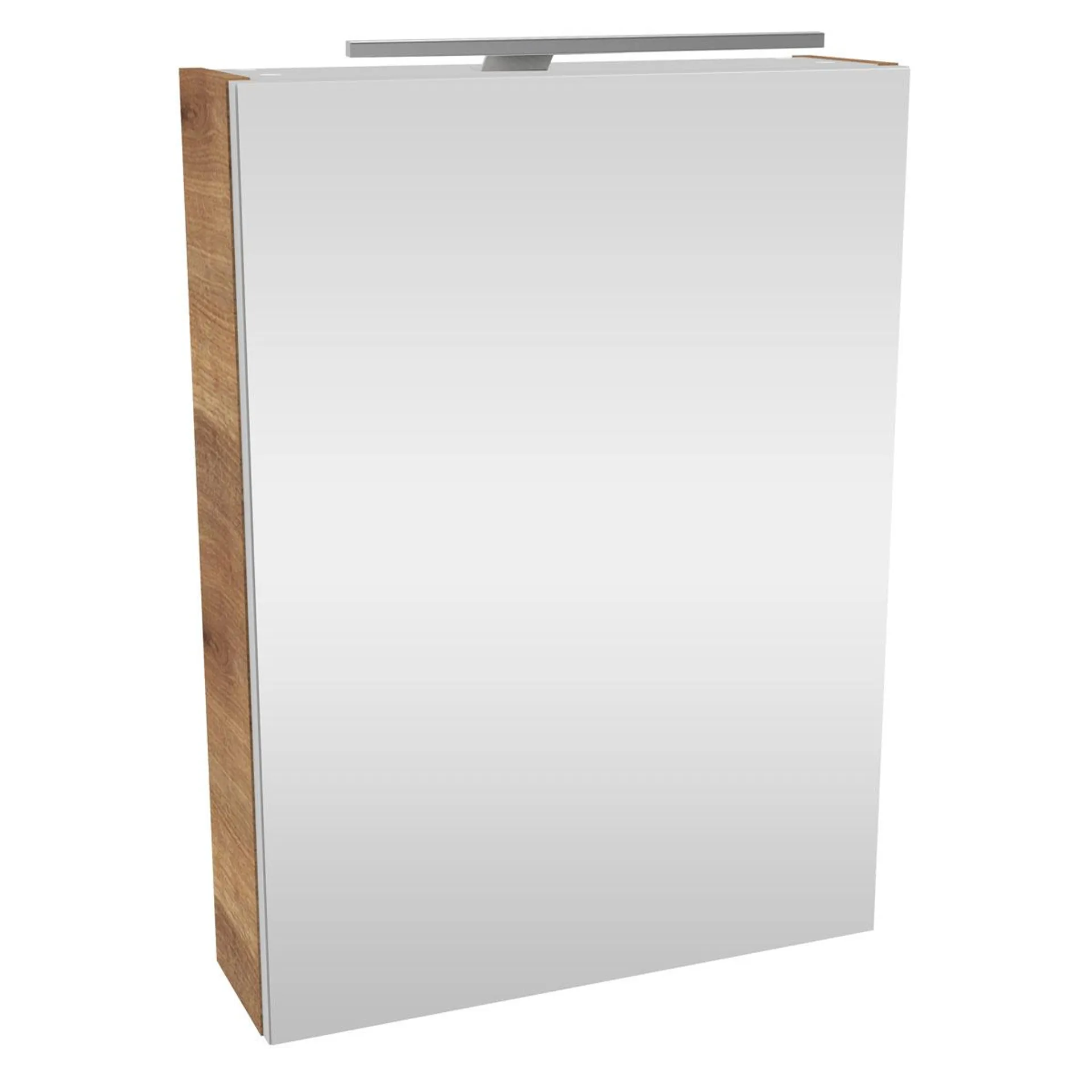 Fackelmann Gäste-WC Spiegelschrank links SBC 500 x 680 x 153 mm AstEiche