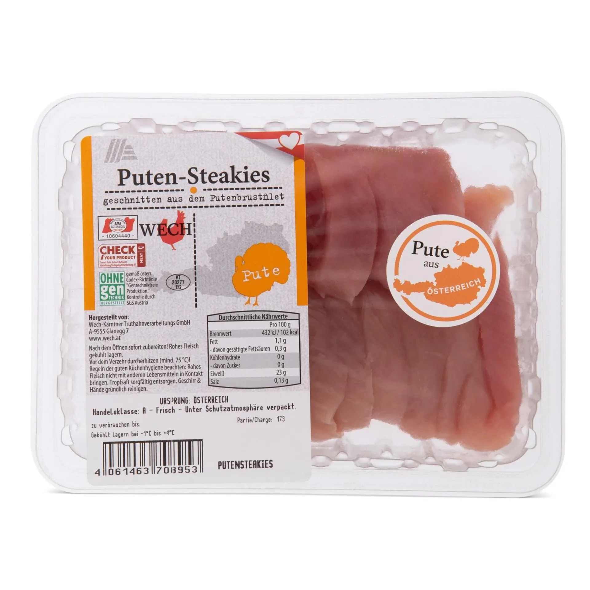 GENUSS 100% AUS ÖSTERREICH Geflügel-Steakies, Pute