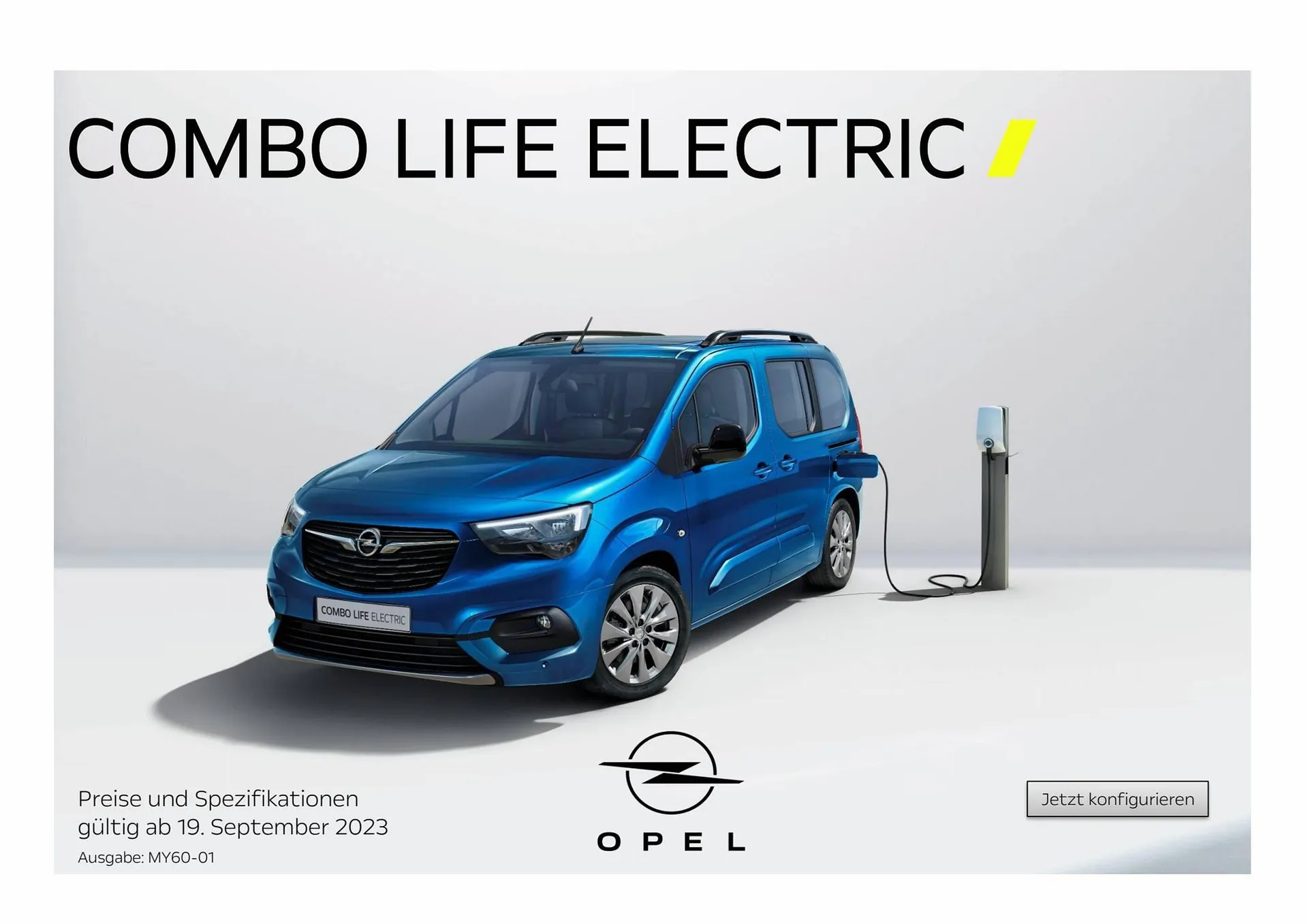 Opel Combo Life Electro Flugblatt von 19. September bis 19. September 2024 - Flugblätt seite  1