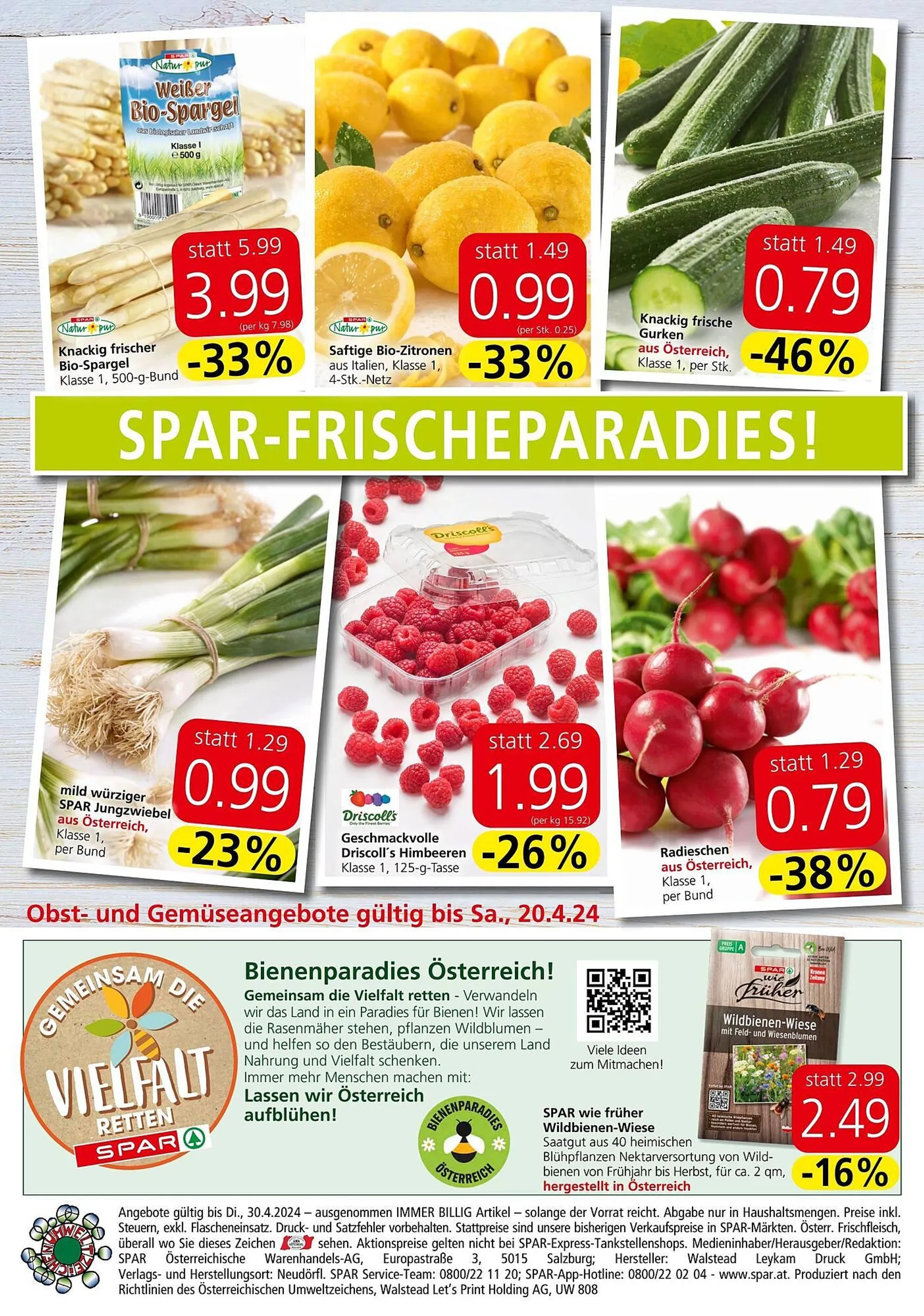 Spar Flugblatt von 17. April bis 30. April 2024 - Flugblätt seite  20