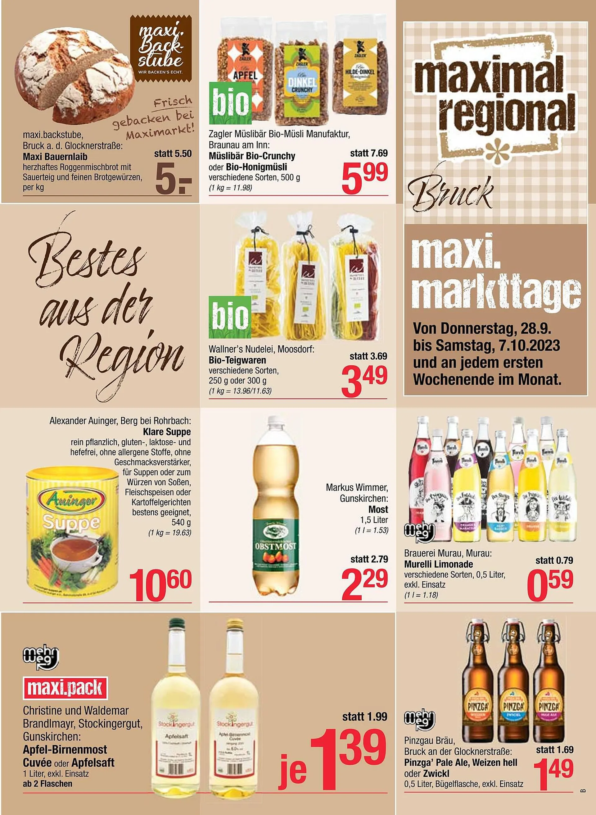 Maximarkt Flugblatt von 28. September bis 7. Oktober 2023 - Flugblätt seite  7