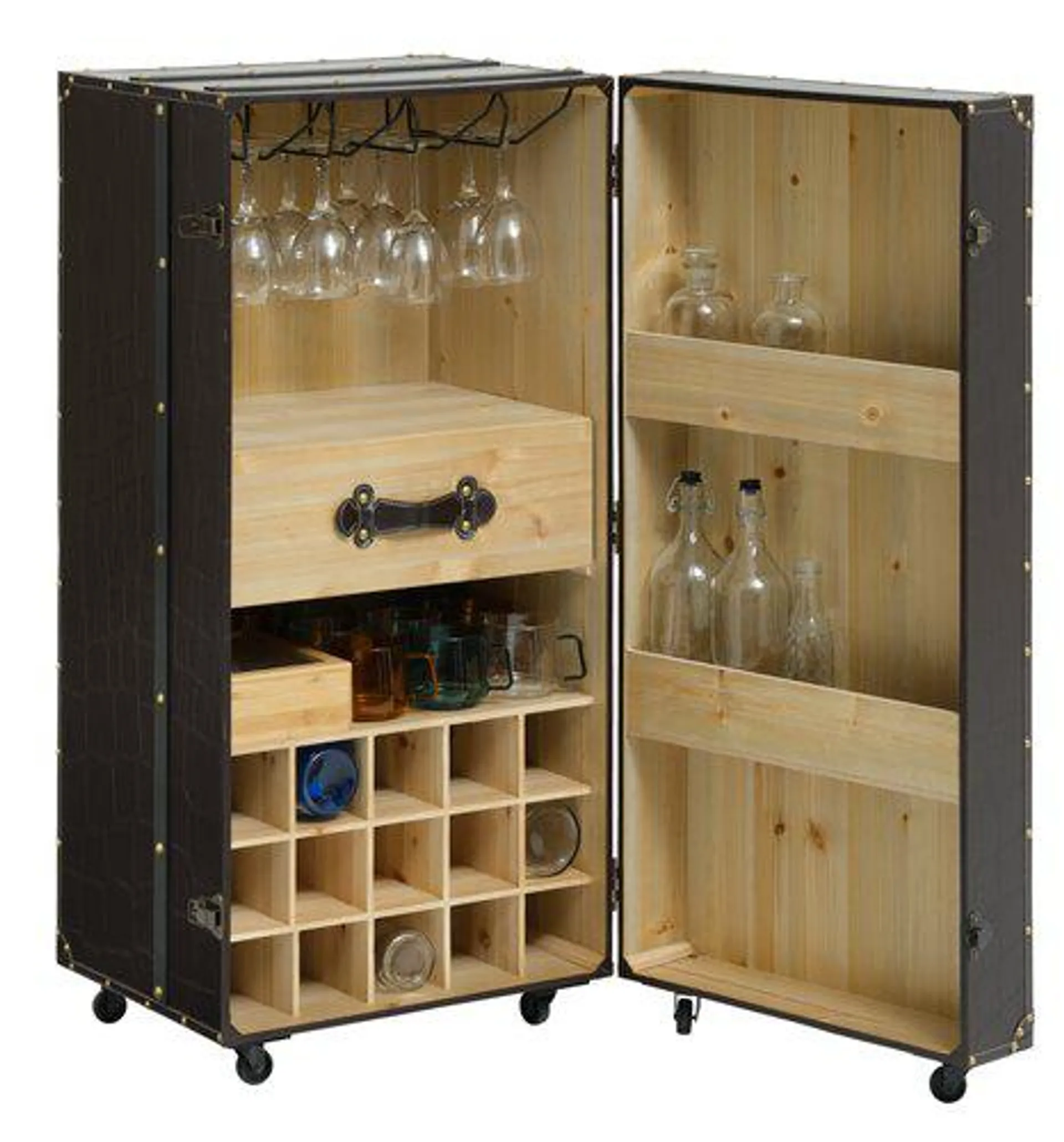 Barschrank RISTINGE 50x108 dunkelbraun