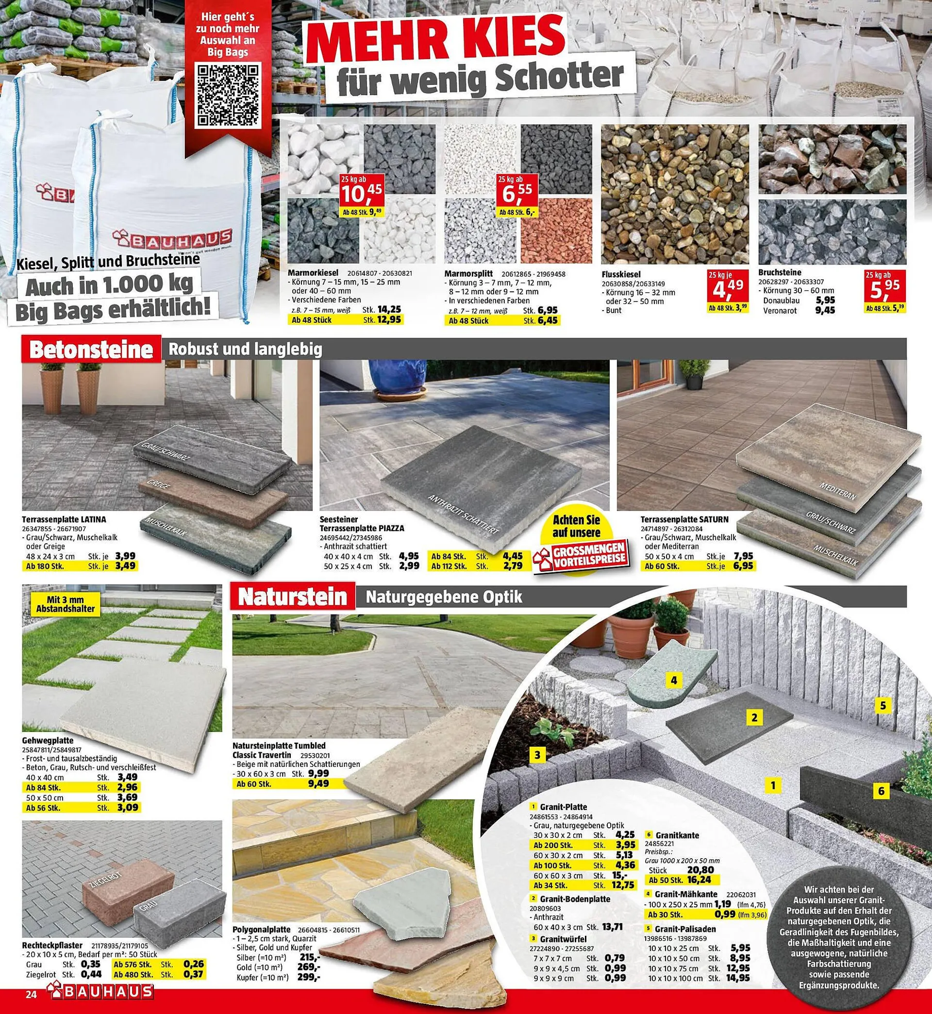 Bauhaus Flugblatt von 15. September bis 13. Oktober 2024 - Flugblätt seite  24
