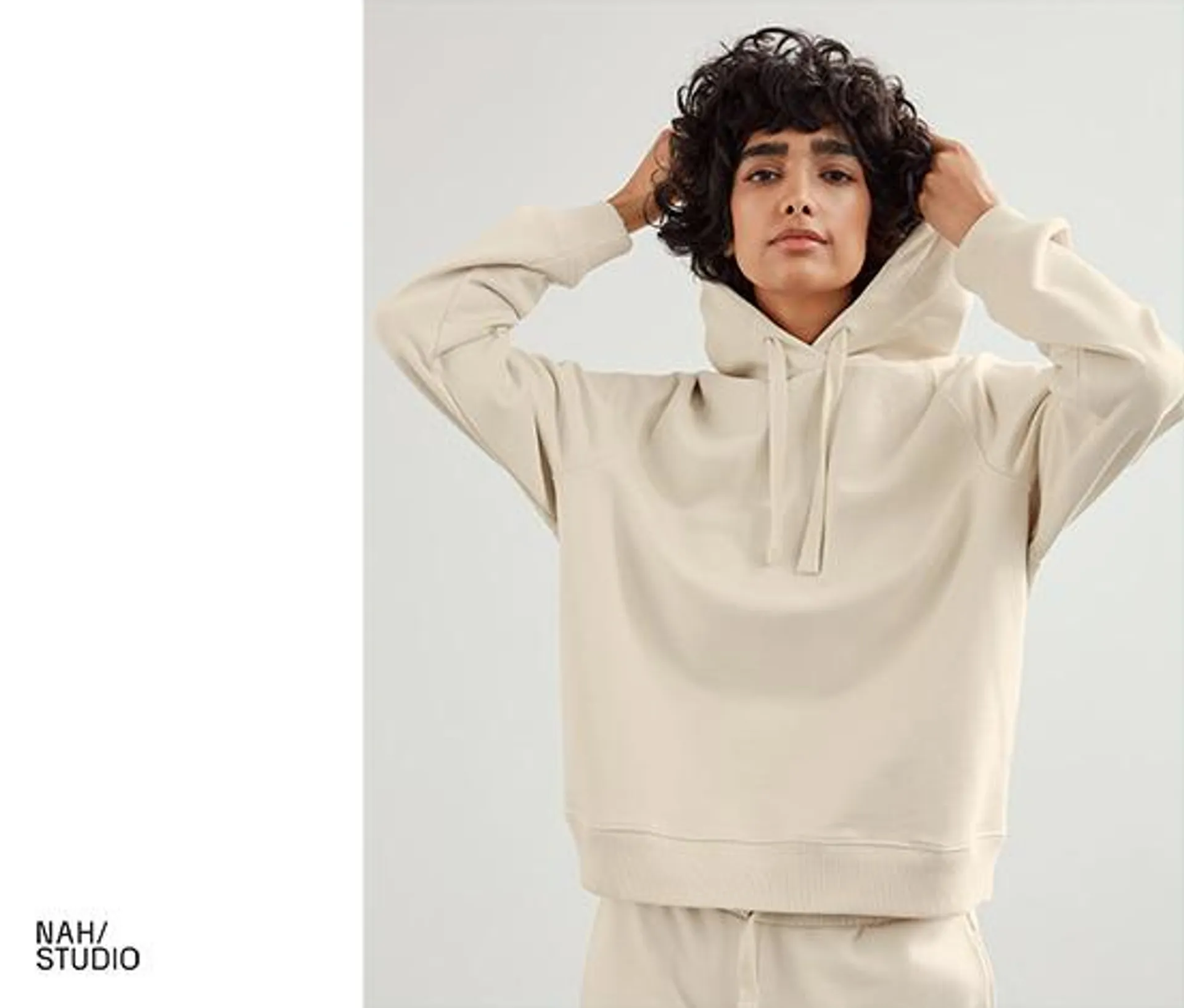 NAH/STUDIO Hoodie | nachhaltige Baumwolle, undyed