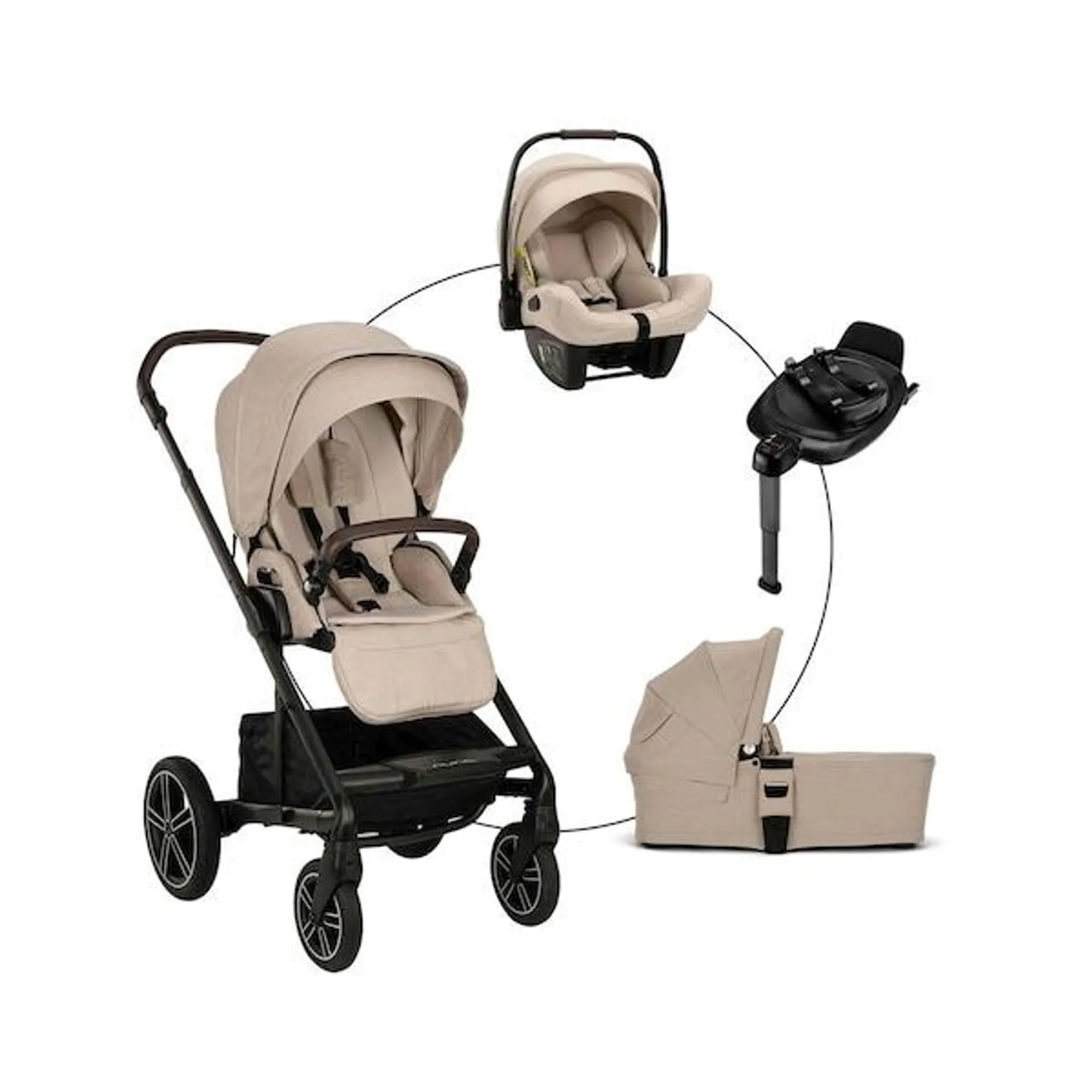 Kombikinderwagen Mixx Next Travel-Set inkl. Babyschale Pipa Next und Isofix-Basis Base Next