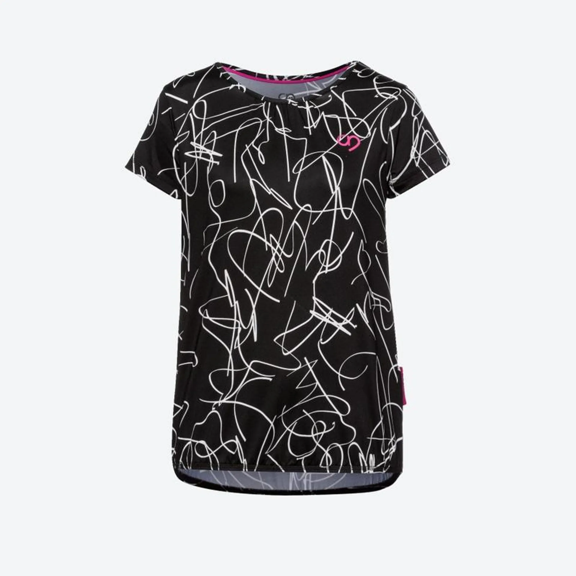 Damen-Funktions-T-Shirt mit Allover-Print