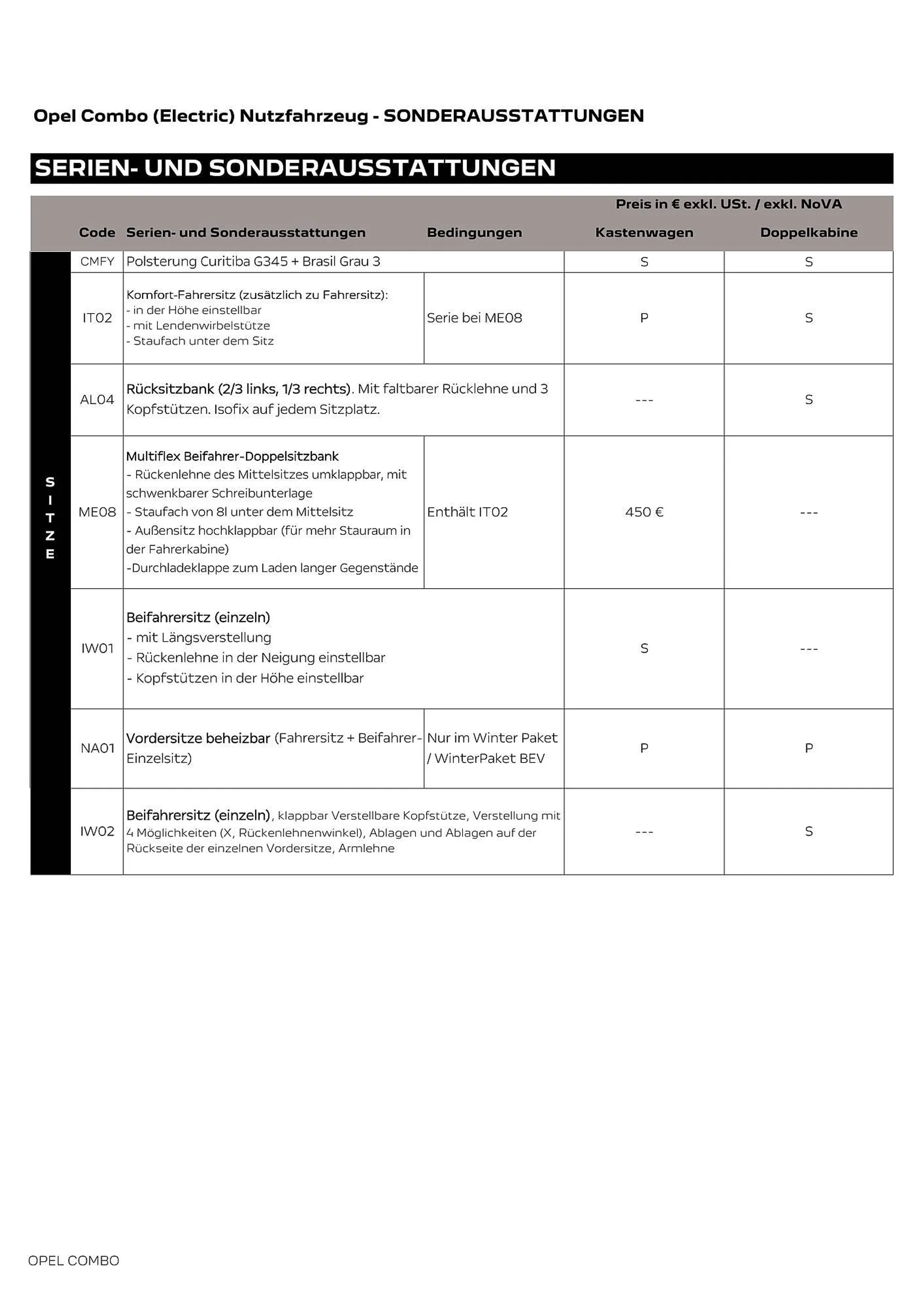 Opel Combo Cargo Flugblatt - 9