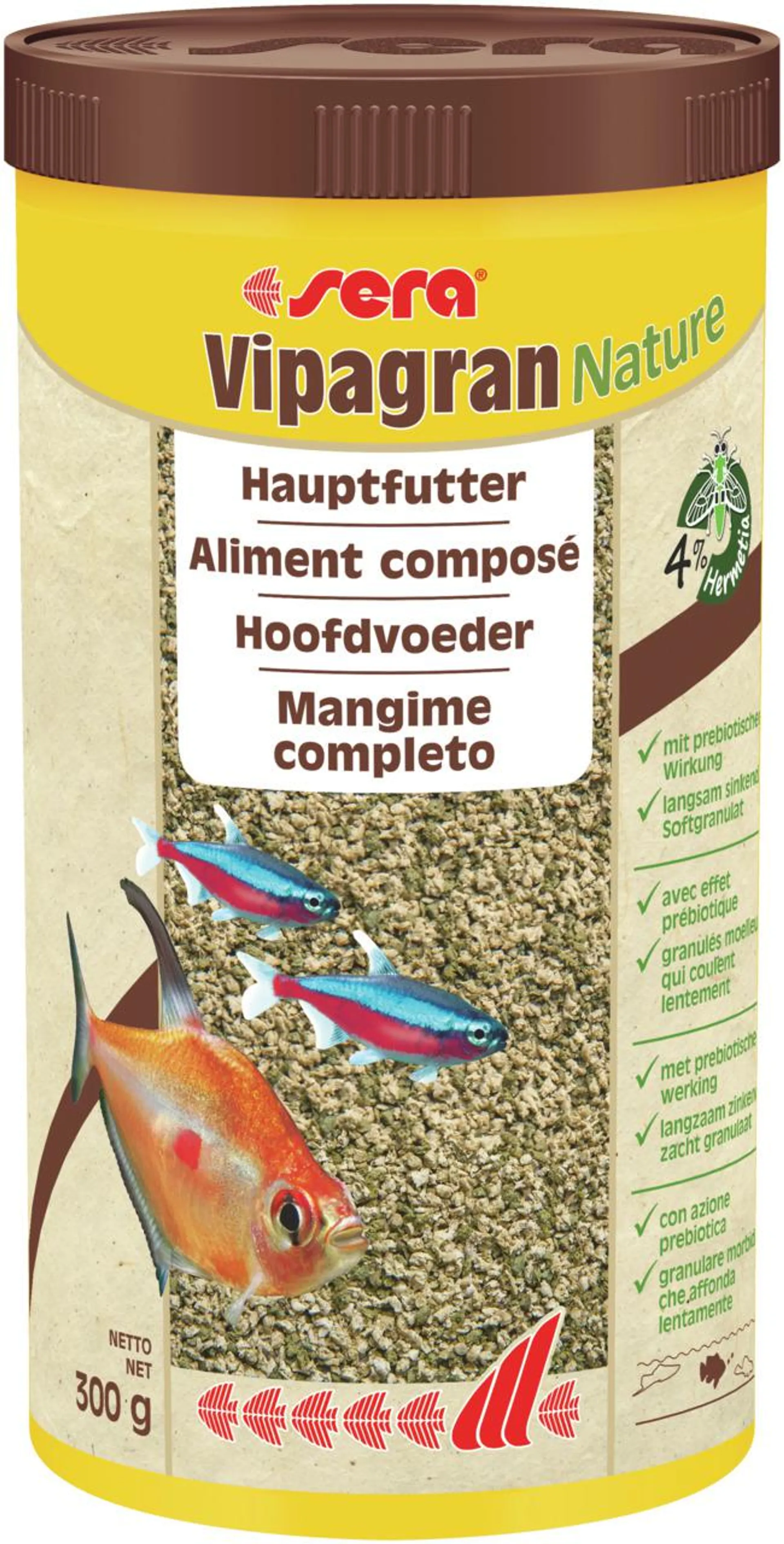 Sera Vipagran Nature Hauptfutter Aquarium Granulatfutter 1 l