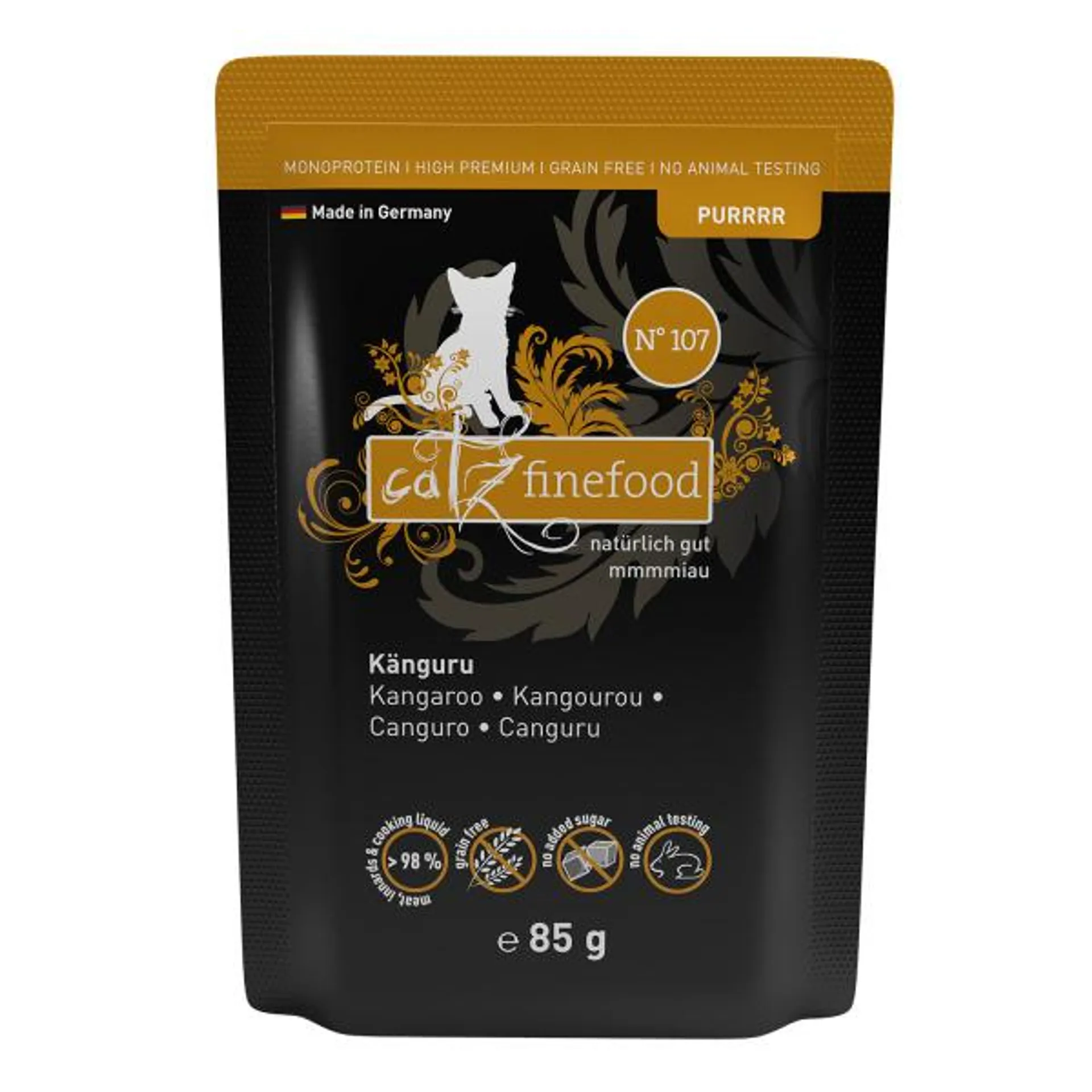 Catz Finefood Purrrr No. 107 Känguru Katzen Nassfutter 85 g