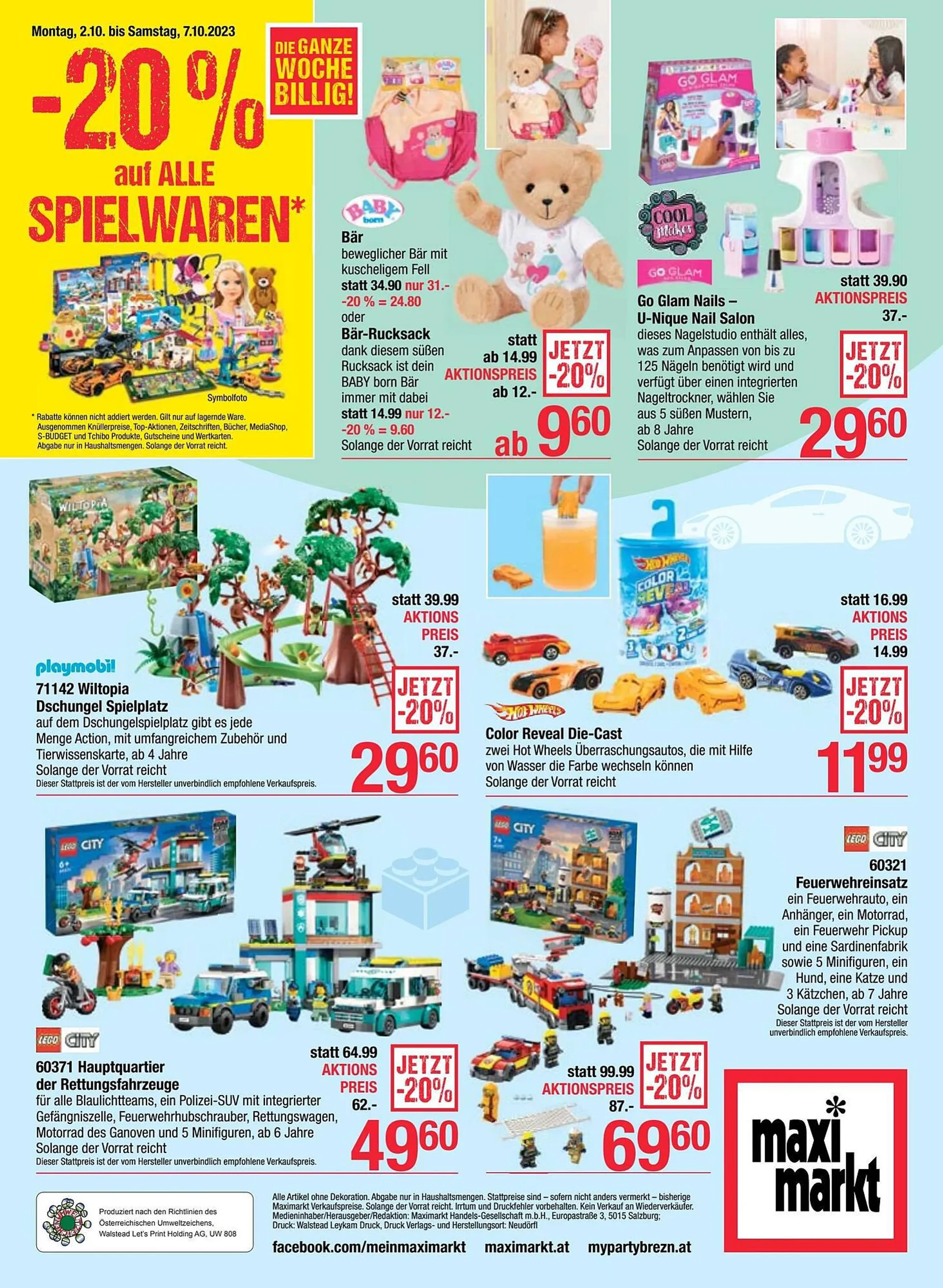 Maximarkt Flugblatt von 1. Oktober bis 7. Oktober 2023 - Flugblätt seite  20
