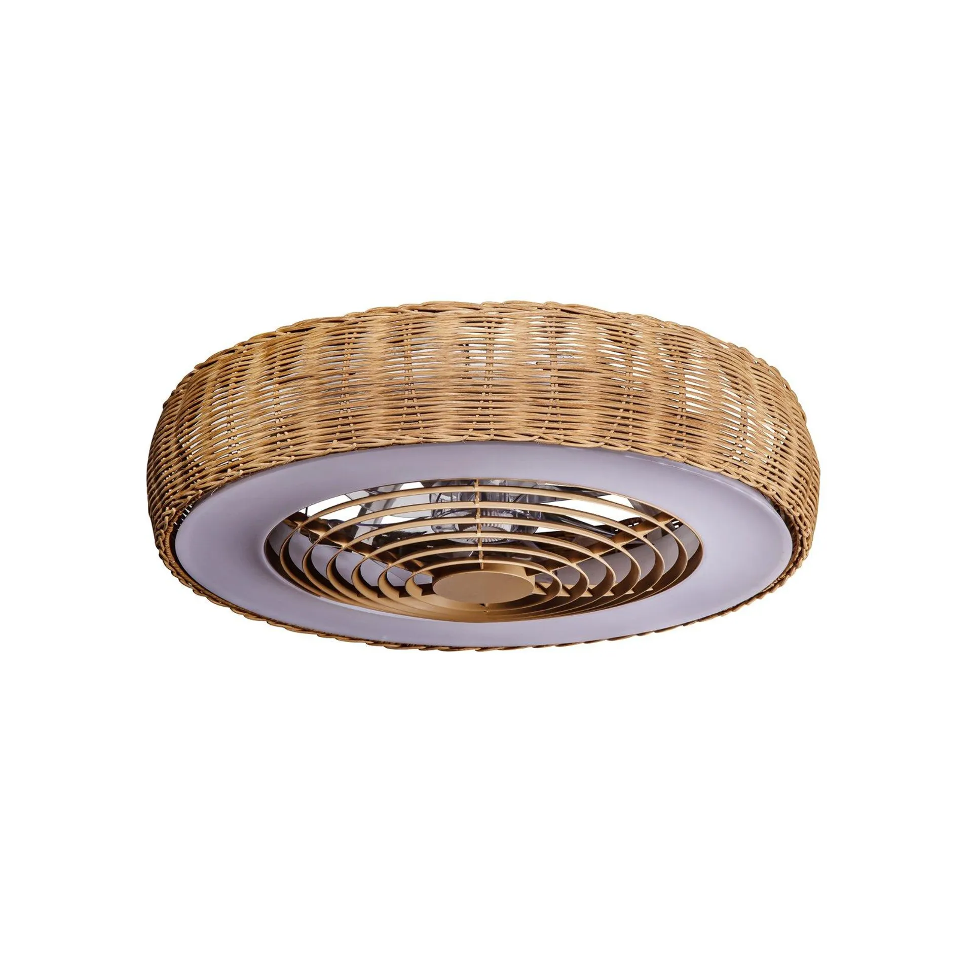 LED-Deckenventilator Kilimanjaro, CCT, Rattan