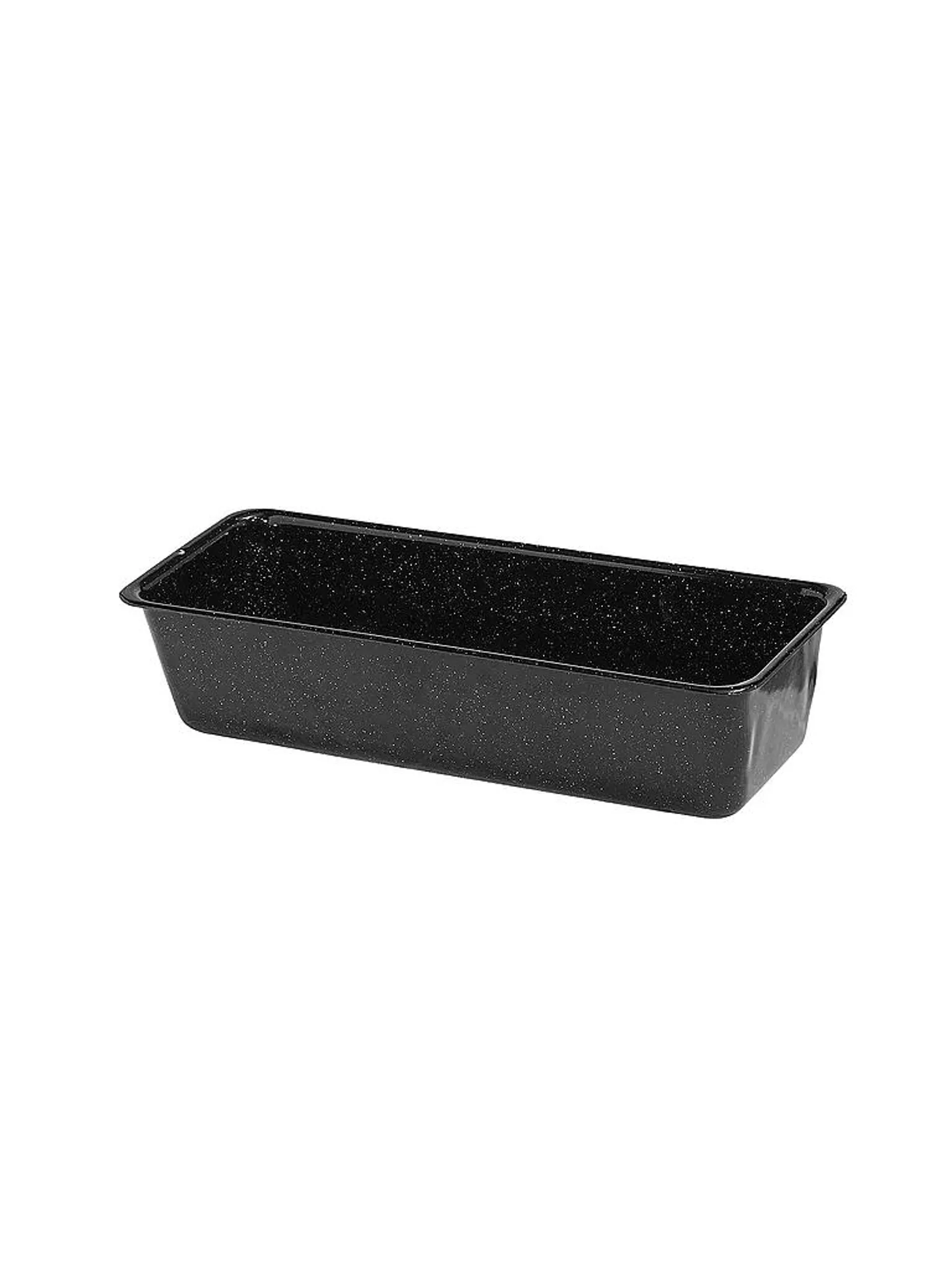 Emaille Brotbackform Profi 35x14cm schwarz