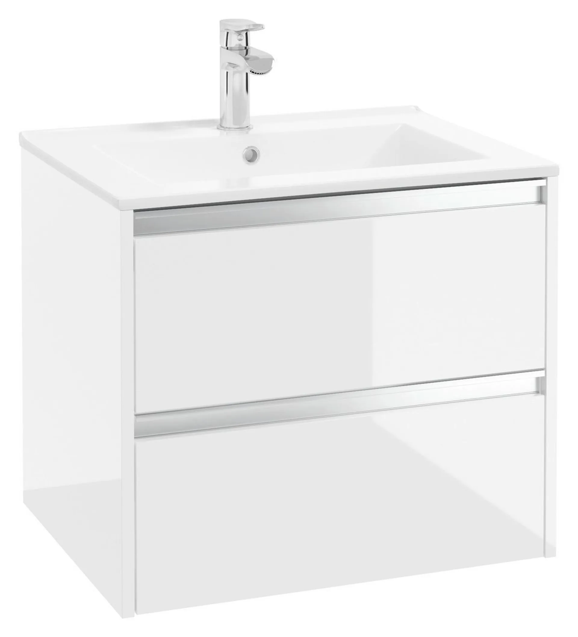 MID.YOU Waschbecken mit Unterschrank Nena B: 60 cm Weiß