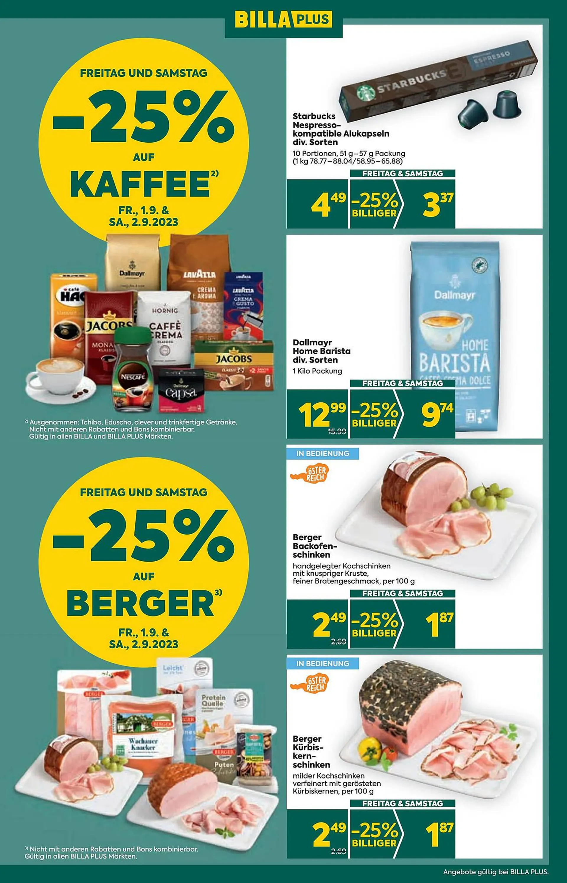 Billa Flugblatt von 31. August bis 6. September 2023 - Flugblätt seite  3
