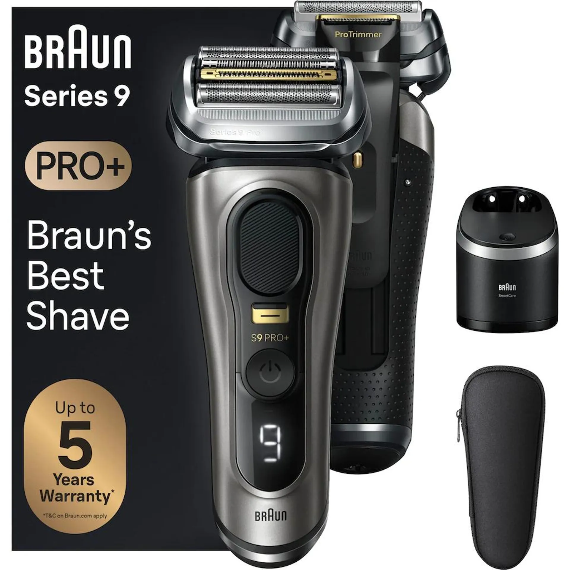 Braun Elektrorasierer »Series 9 Pro+ 9565cc«, Reinigungsstation, Precision ProTrimmer