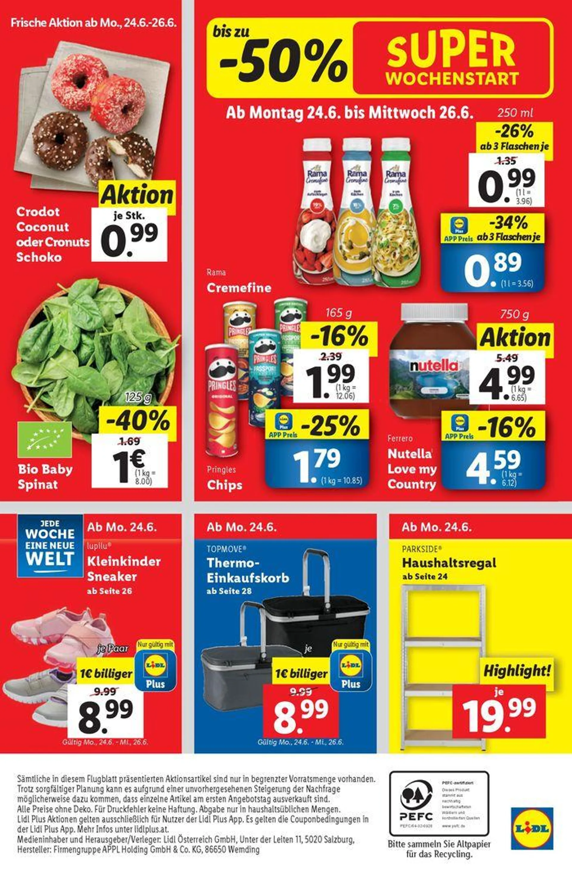 Flugblatt Lidl von 20. Juni bis 26. Juni 2024 - Flugblätt seite  38