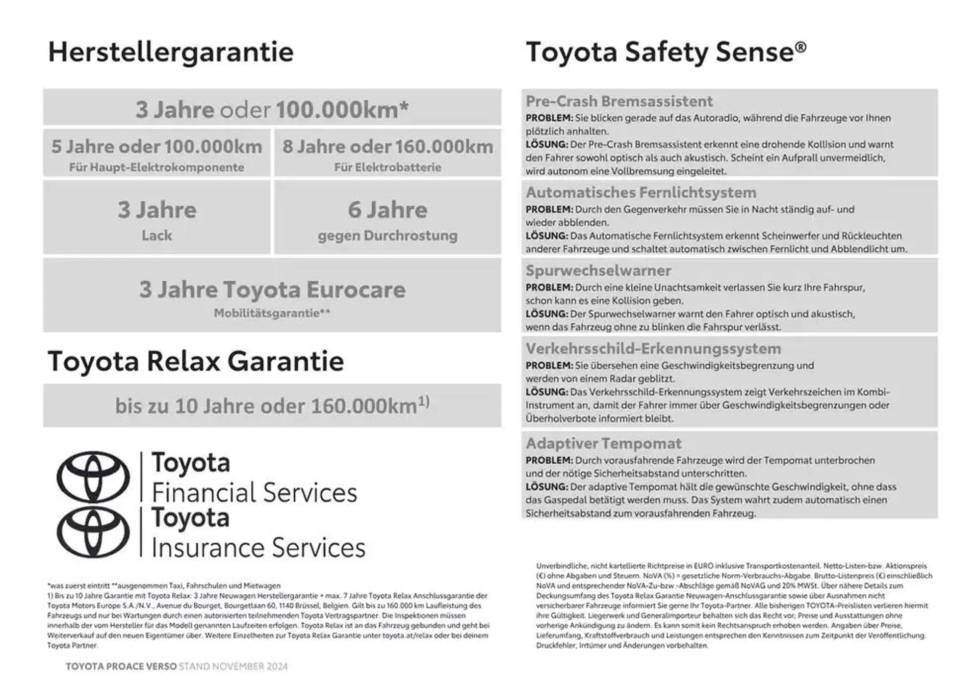 Toyota Proace Verso & Proace Verso Electric von 26. November bis 26. November 2025 - Flugblätt seite  18