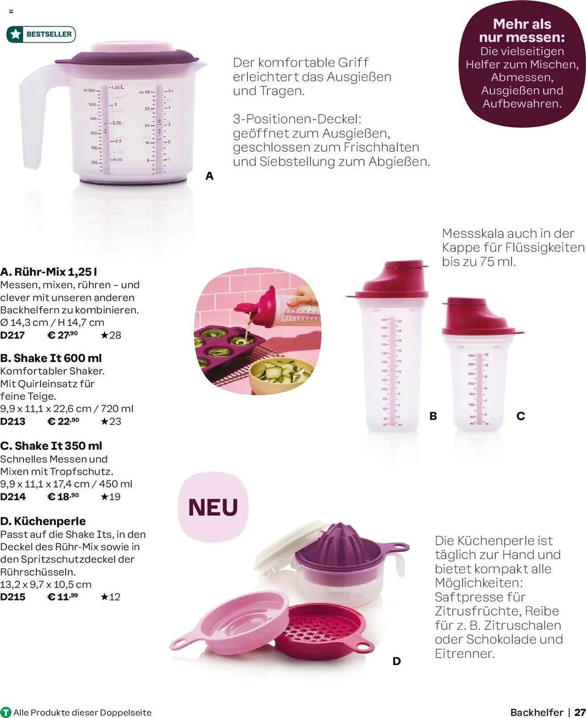 Tupperware Flugblatt von 1. September bis 28. Februar 2025 - Flugblätt seite  27