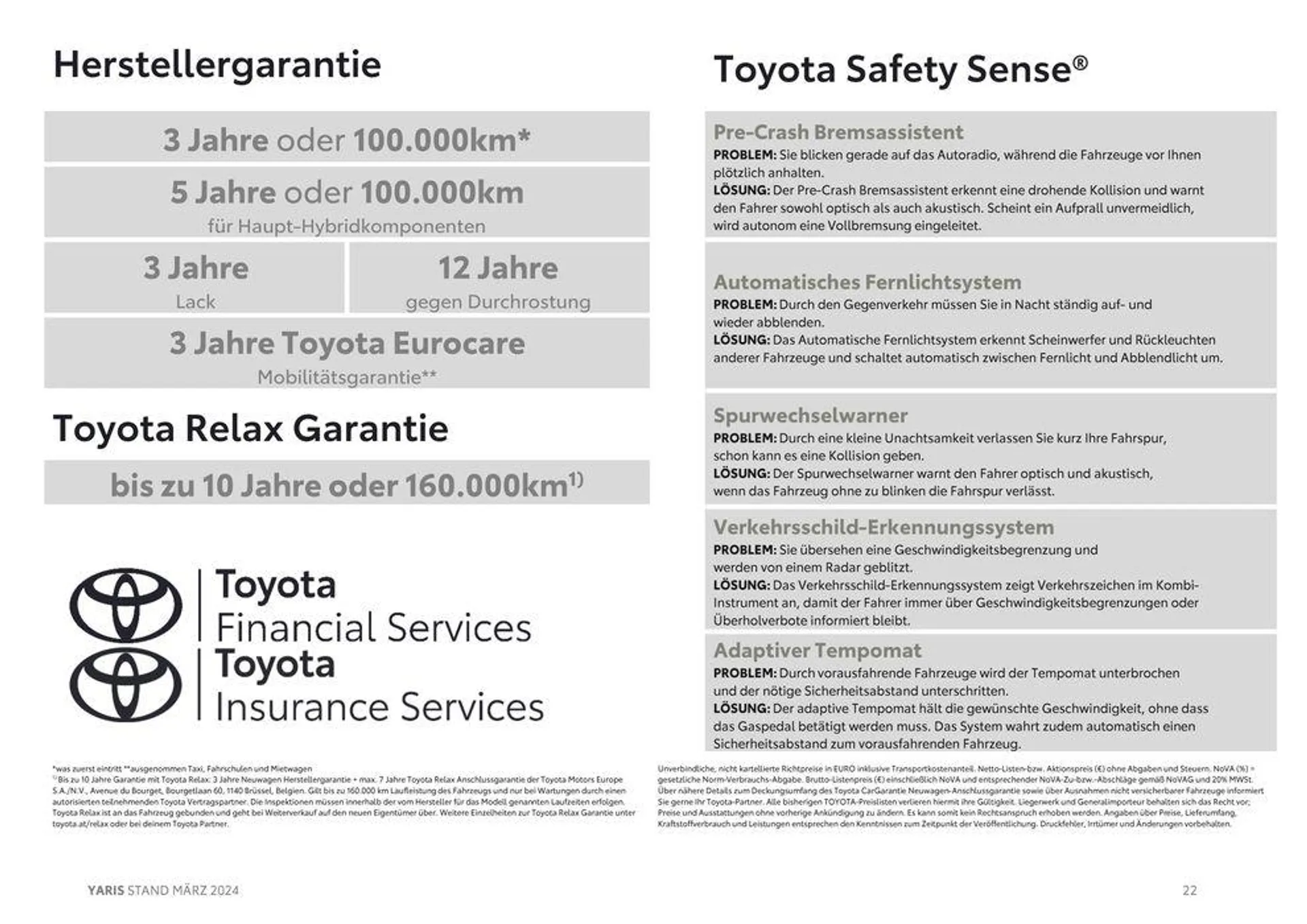 Toyota Yaris von 14. März bis 14. März 2025 - Flugblätt seite  22