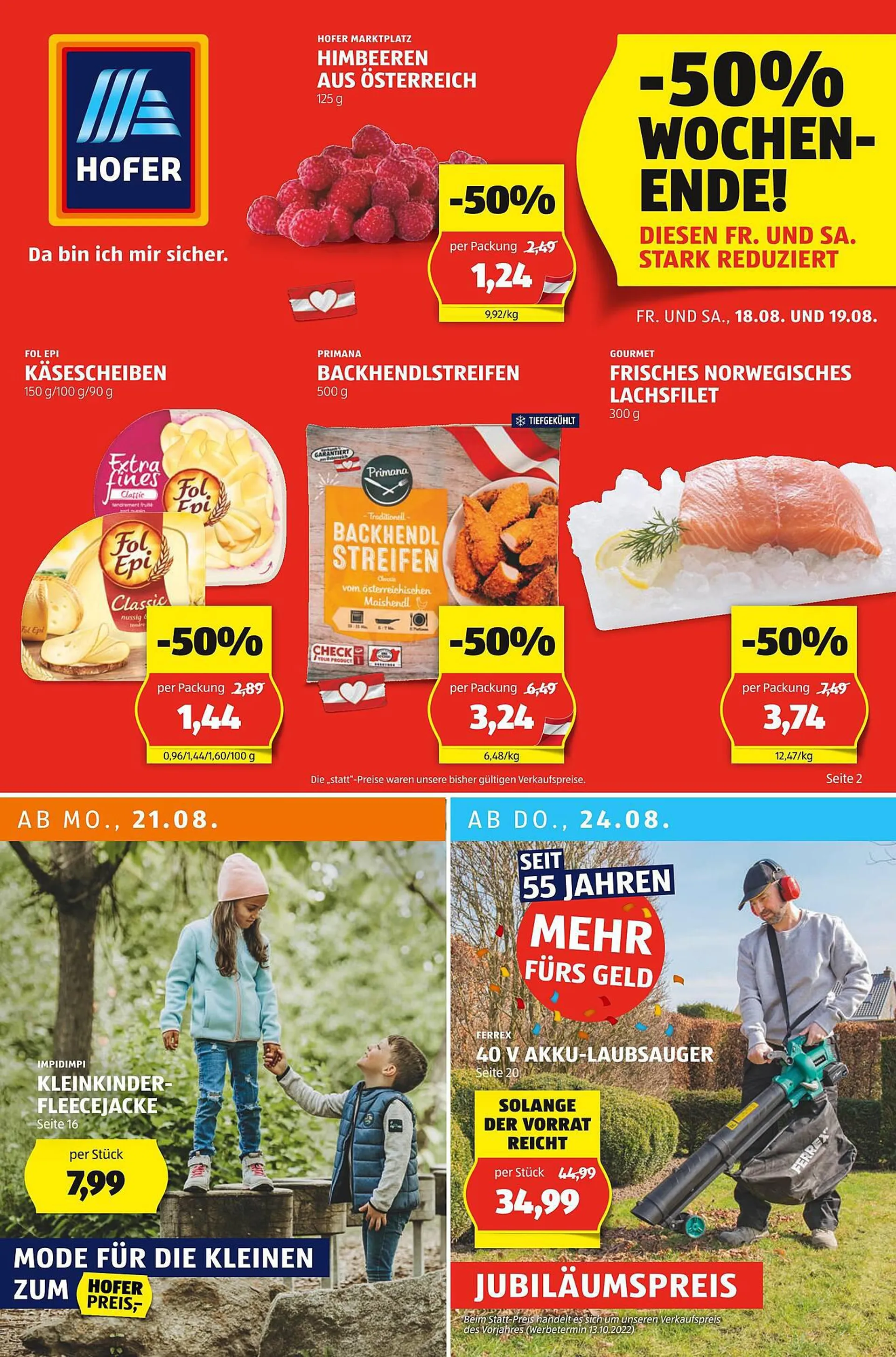 Hofer Flugblatt von 18. August bis 24. August 2023 - Flugblätt seite  1