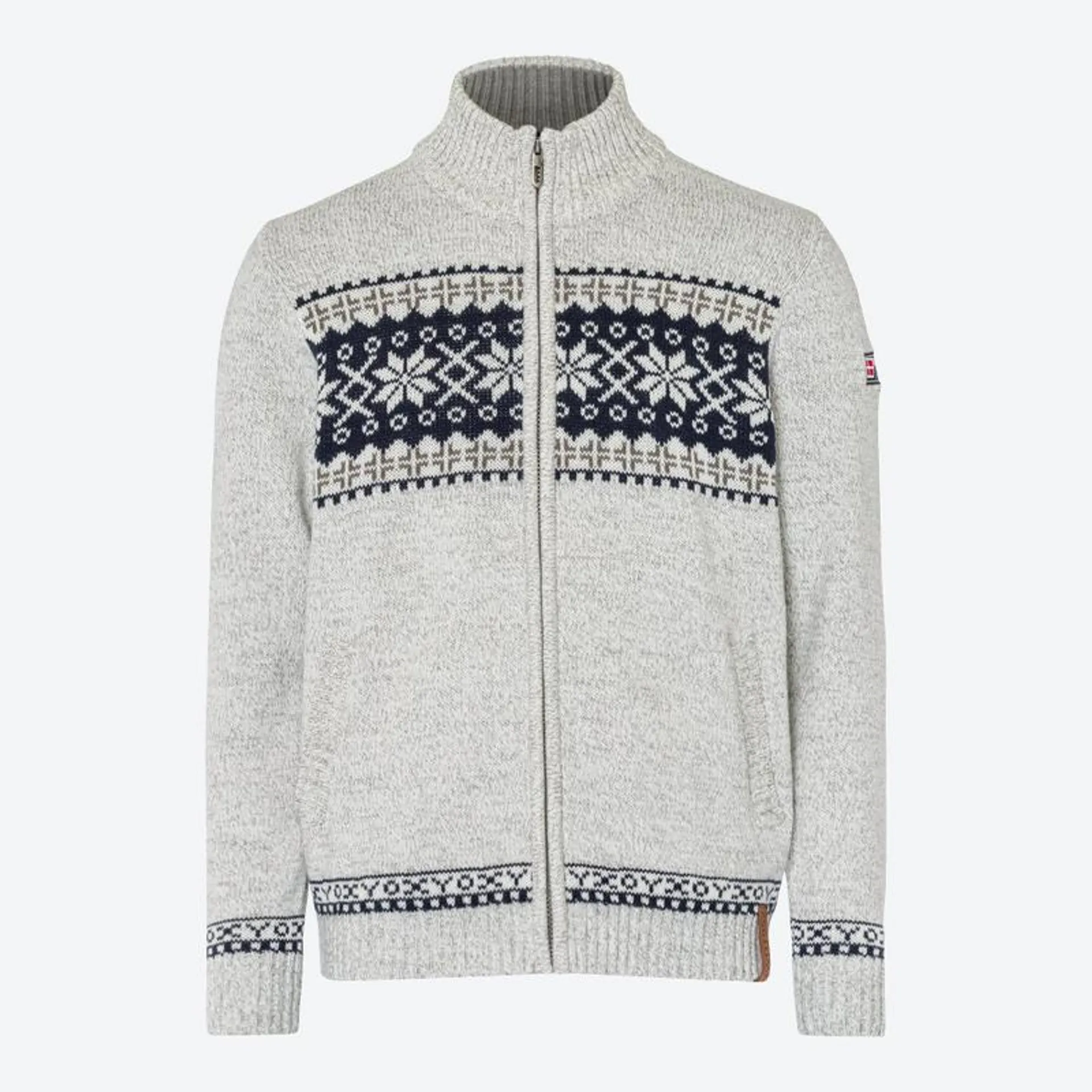 Herren-Strickjacke mit Norweger-Design