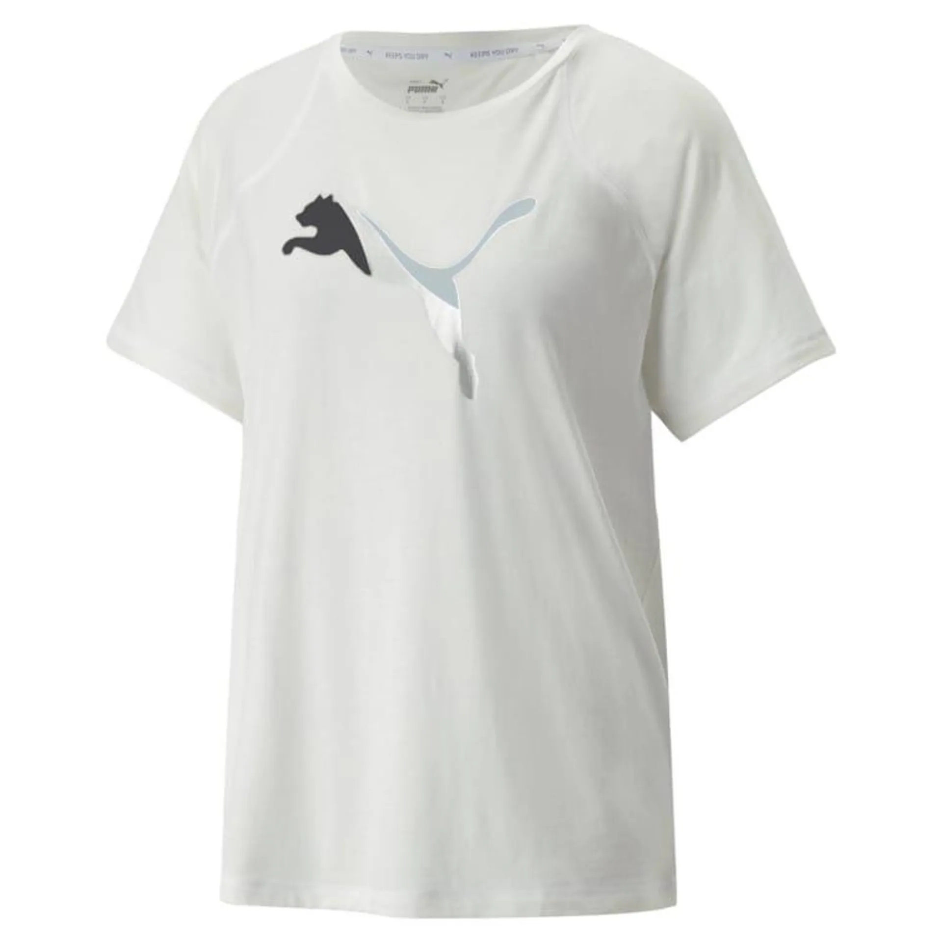 Puma Damen T-Shirt - Evostripe Tee, Rundhals, Kurzarm, Uni