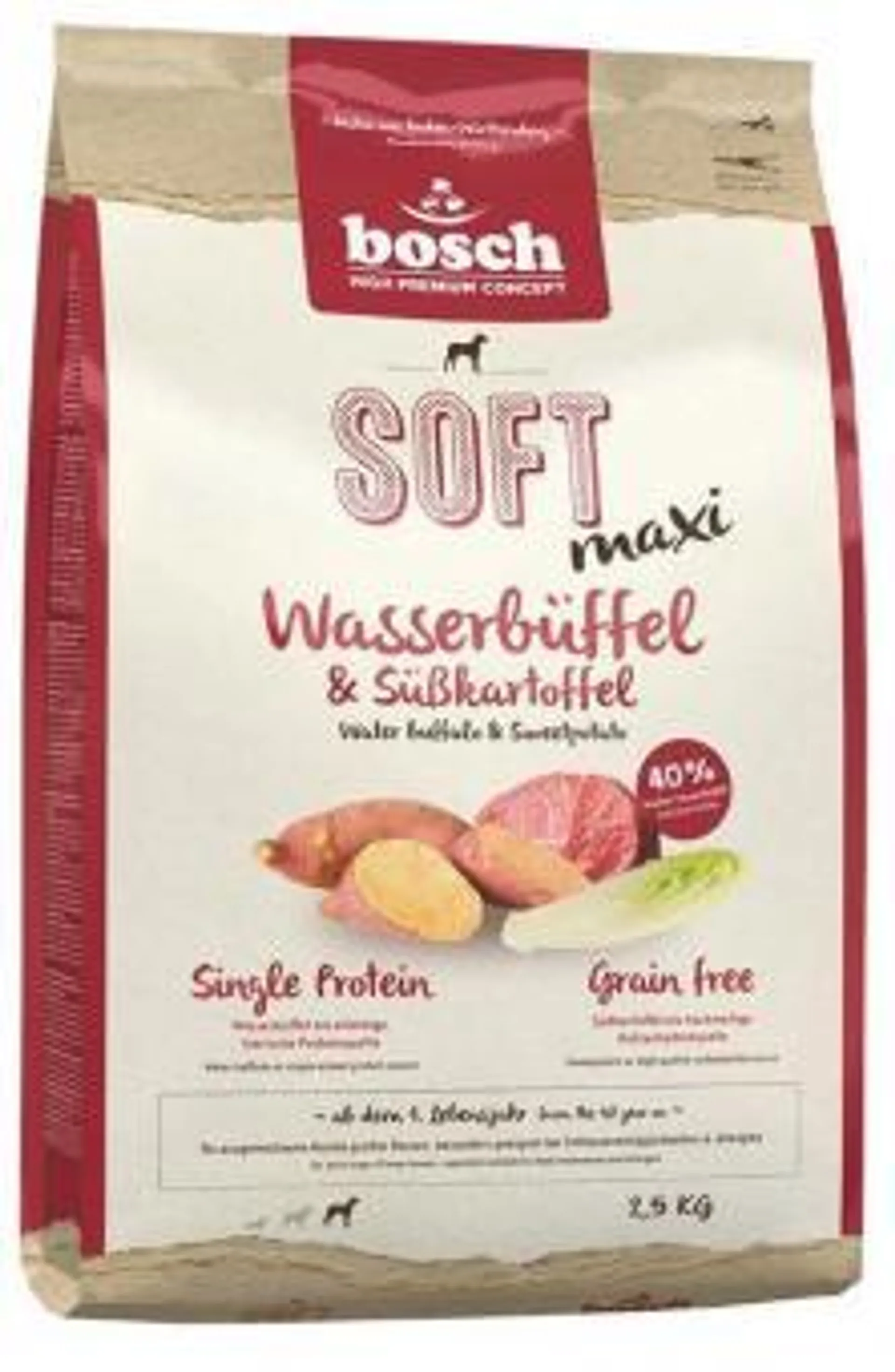 bosch HPC Soft Maxi 2,5kg mit Wasserbüffel und Süßkartoffel