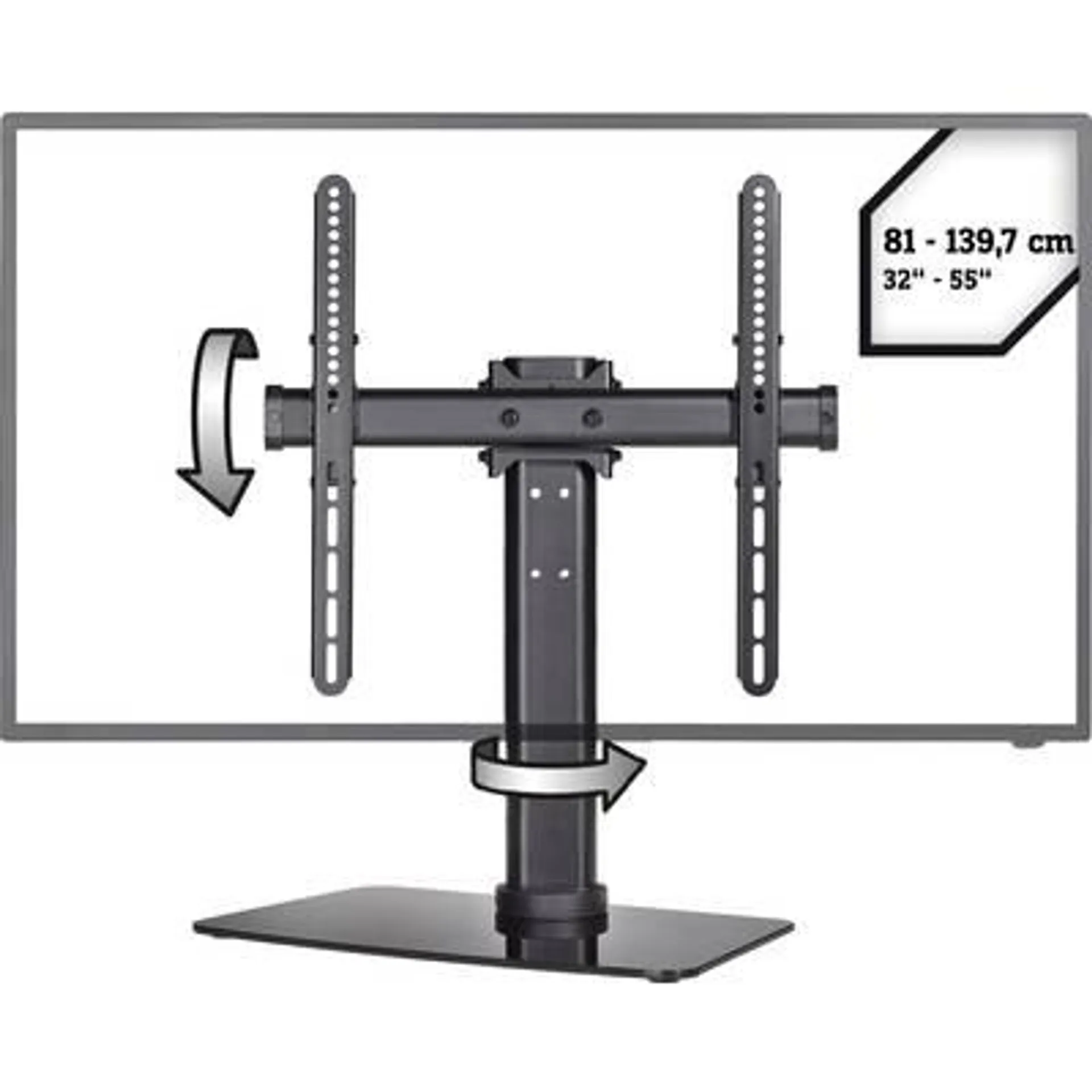 SpeaKa Professional SP-TT-05 TV-Standfuß 81,3 cm (32") - 139,7 cm (55") Neigbar+Schwenkbar