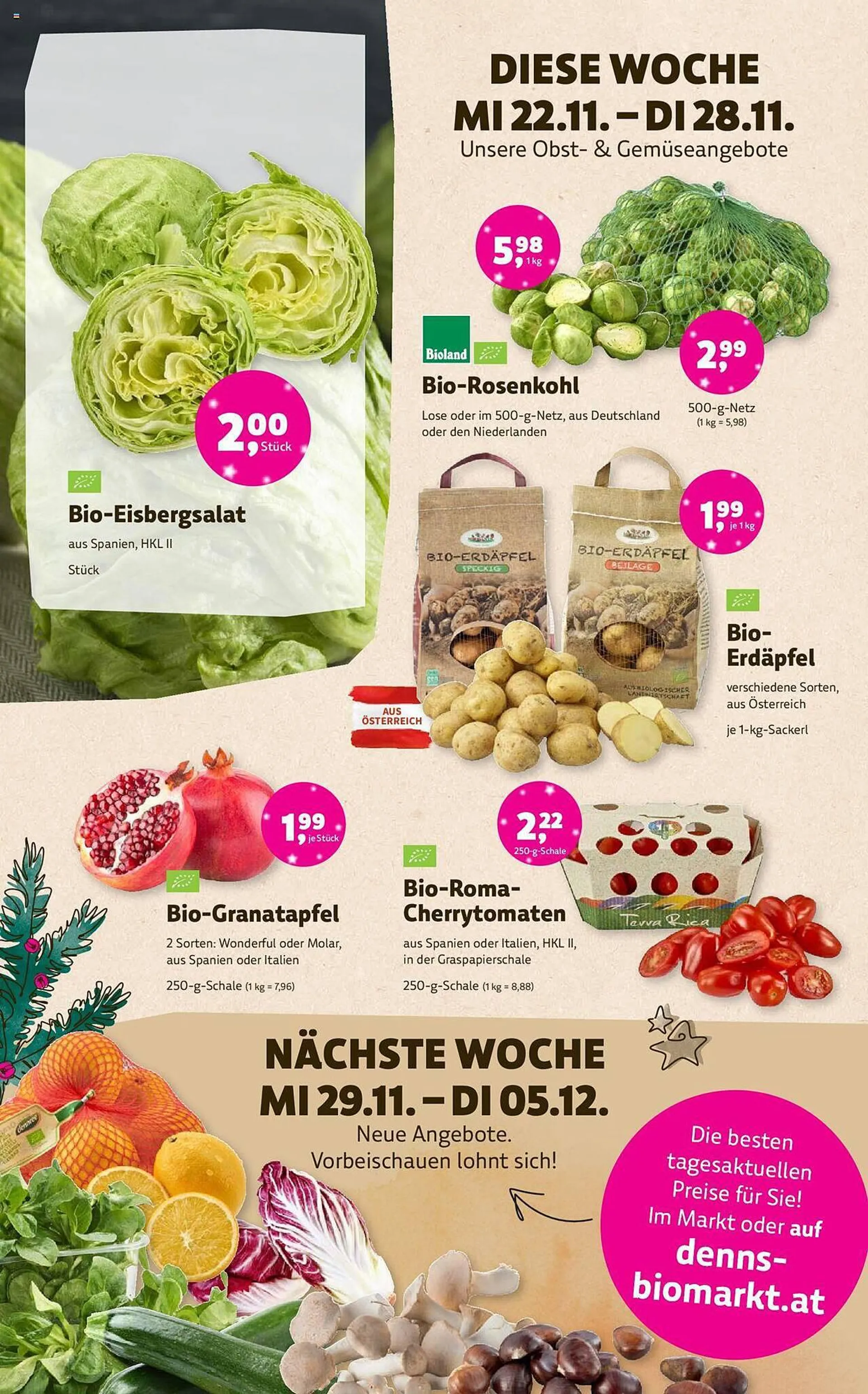 Denn's Biomarkt Flugblatt von 22. November bis 5. Dezember 2023 - Flugblätt seite  2