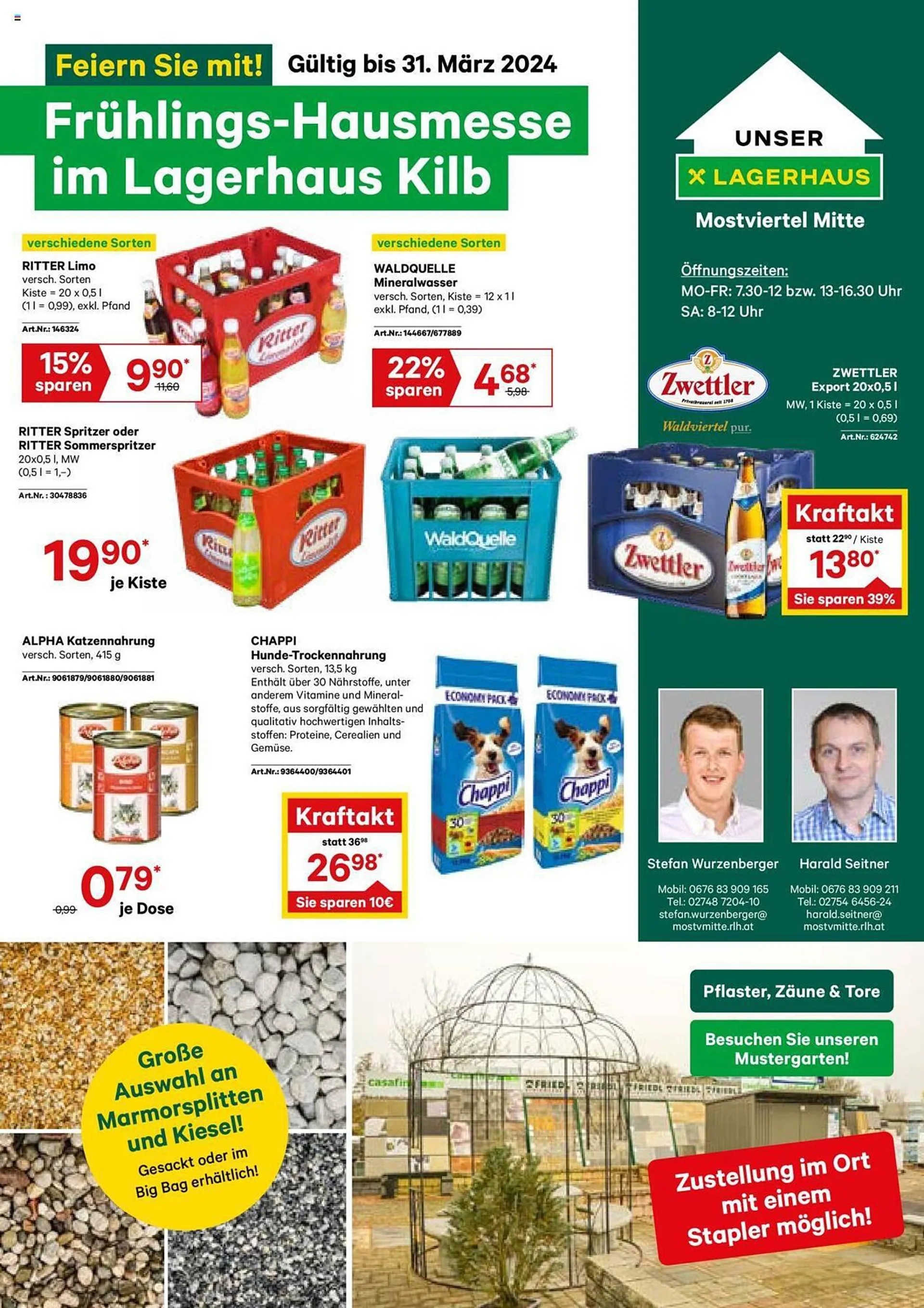 Lagerhaus Flugblatt von 22. März bis 31. März 2024 - Flugblätt seite  1