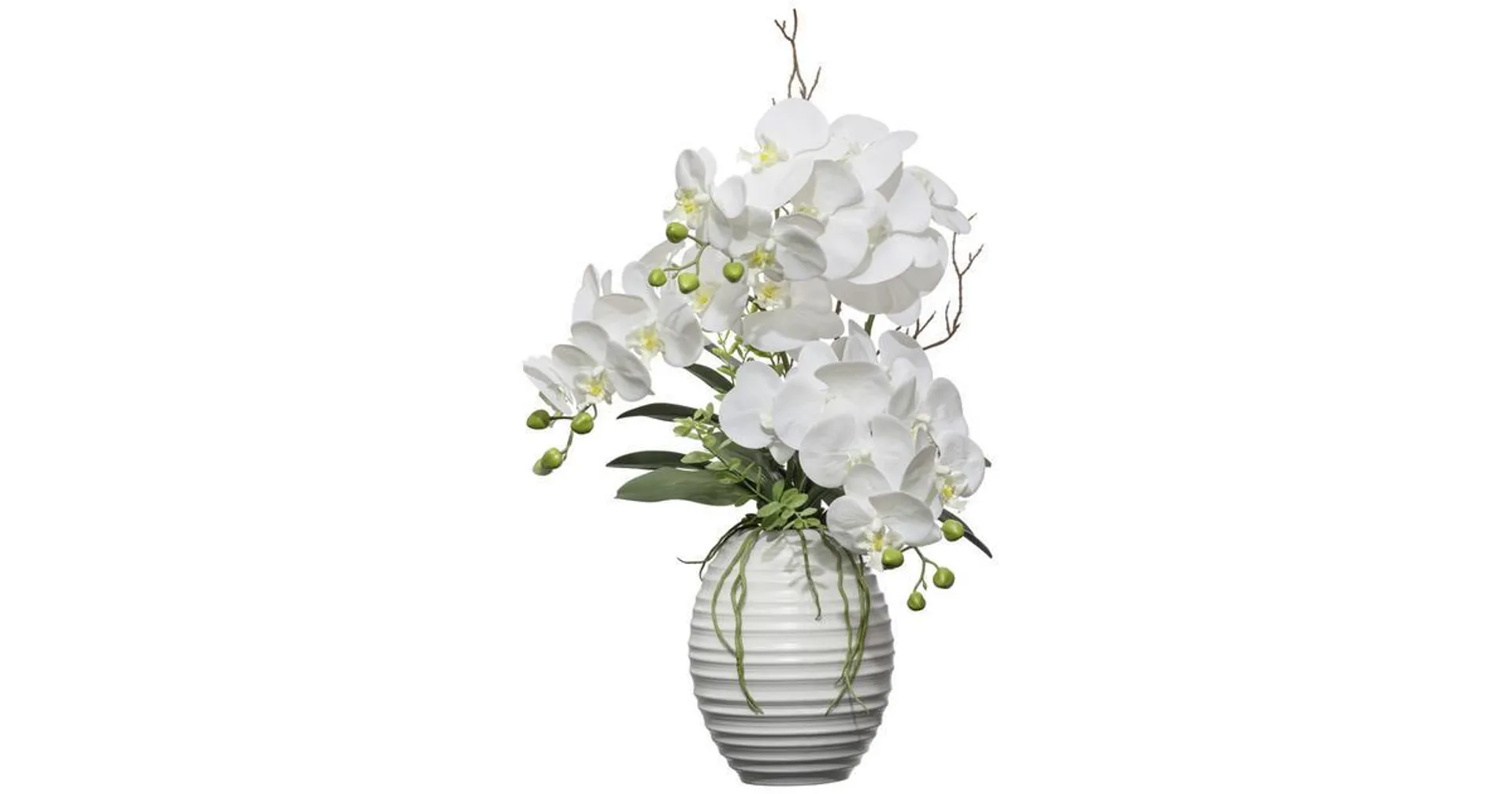 Kunstpflanze: Orchidee mit weißen Blüten